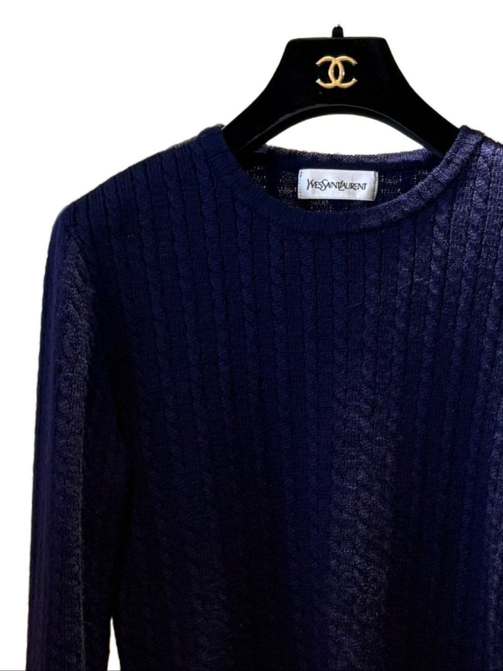 Yves Saint Laurent Yves Saint Laurent Cable Knit Sweater Size M Size M / US 6-8 / IT 42-44 - 6 Thumbnail
