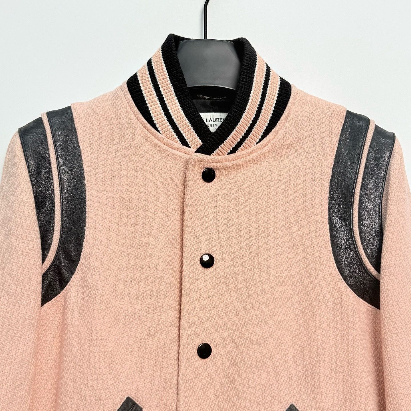 Saint Laurent Paris Saint Laurent Leather Trim Varsity Jacket F38 Size S / US 4 / IT 40 - 6 Thumbnail