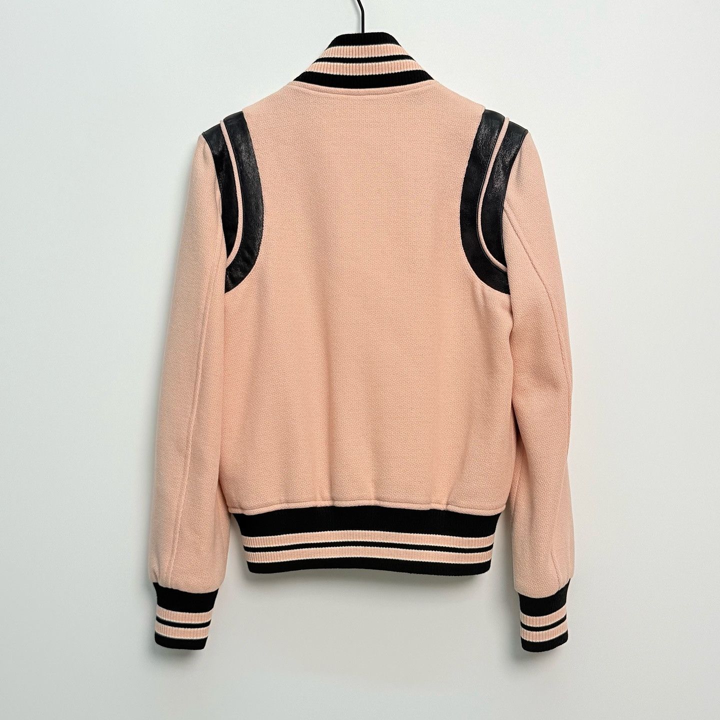 Saint Laurent Paris Saint Laurent Leather Trim Varsity Jacket F38 Size S / US 4 / IT 40 - 2 Thumbnail