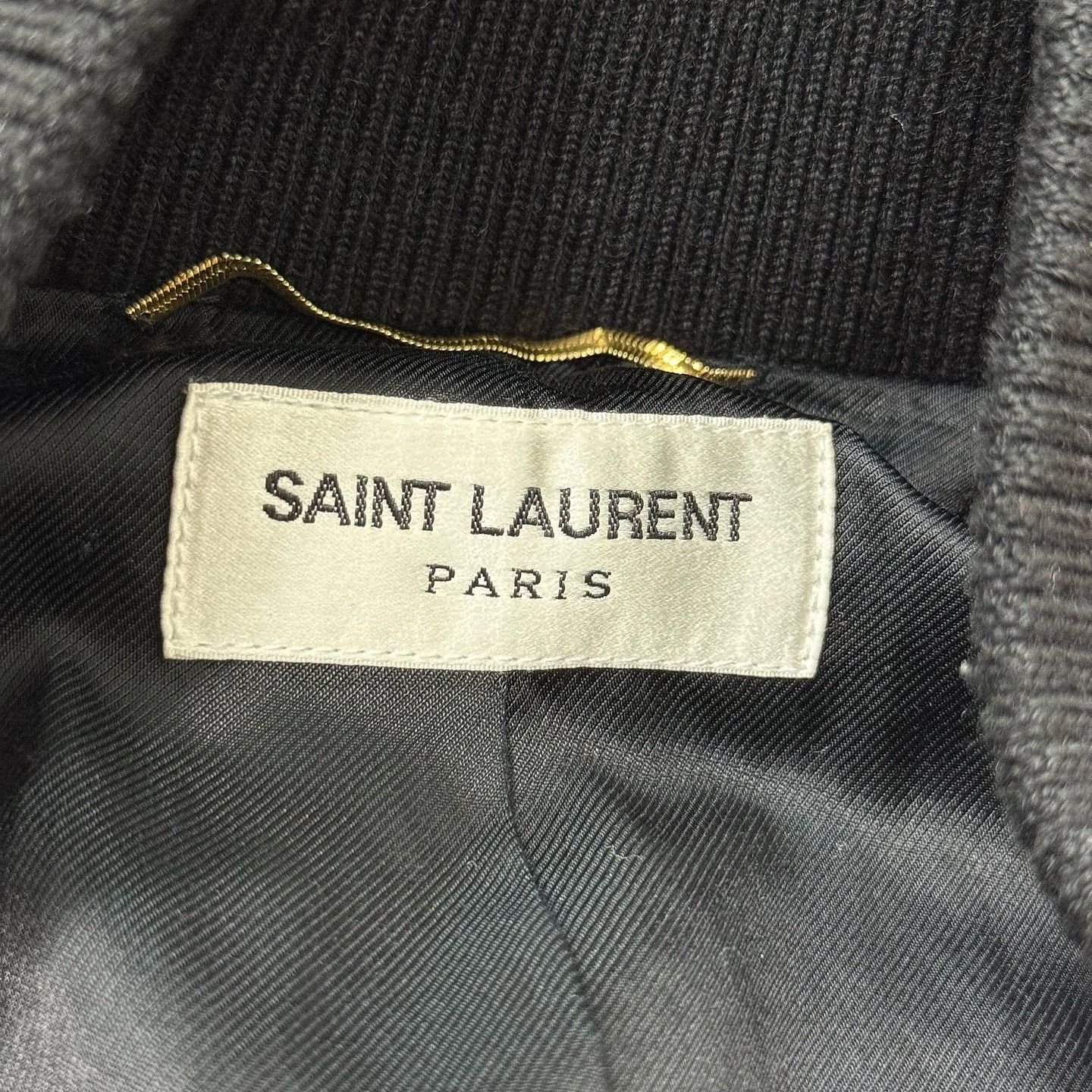 Saint Laurent Paris Saint Laurent Leather Trim Varsity Jacket F38 Size S / US 4 / IT 40 - 3 Thumbnail