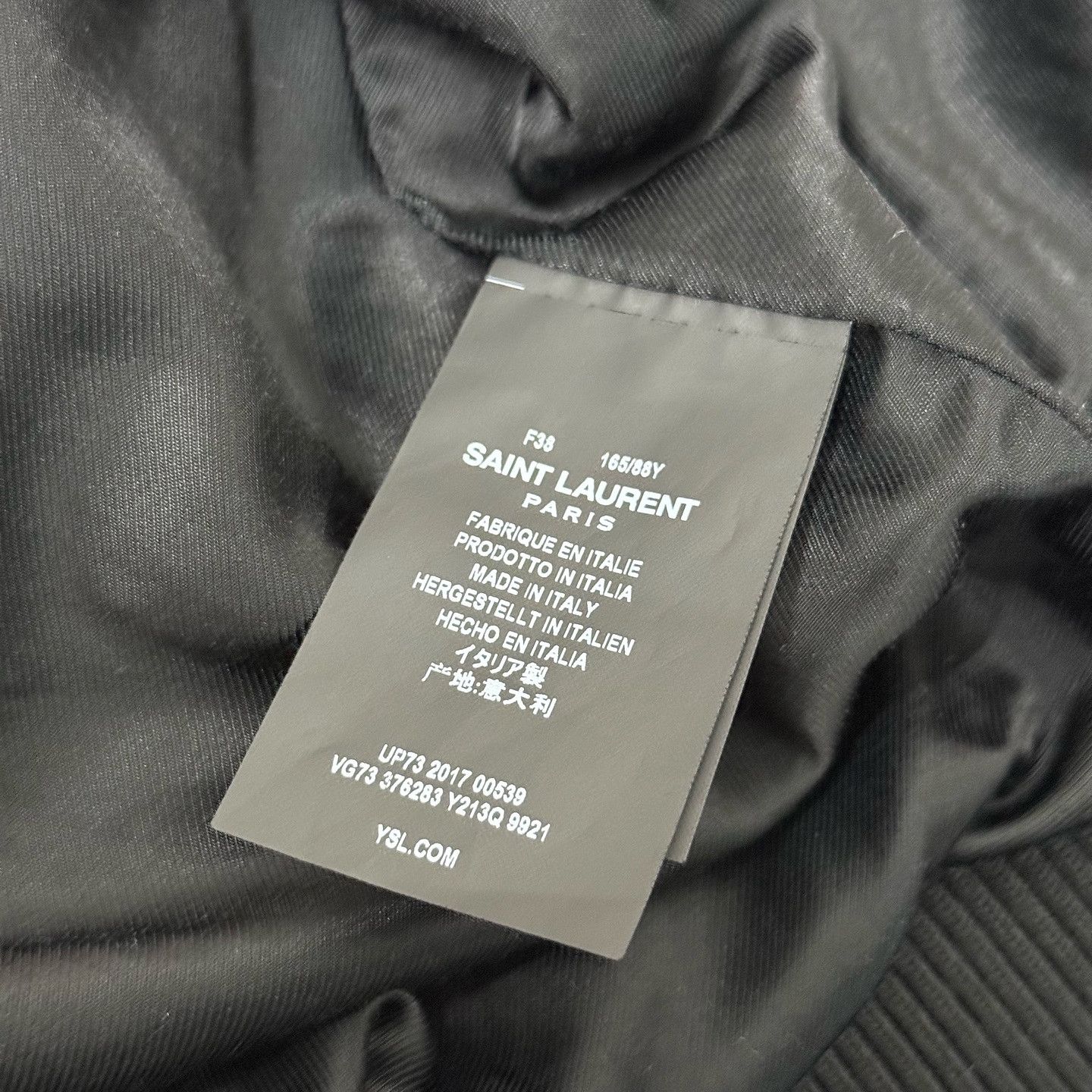 Saint Laurent Paris Saint Laurent Leather Trim Varsity Jacket F38 Size S / US 4 / IT 40 - 4 Thumbnail