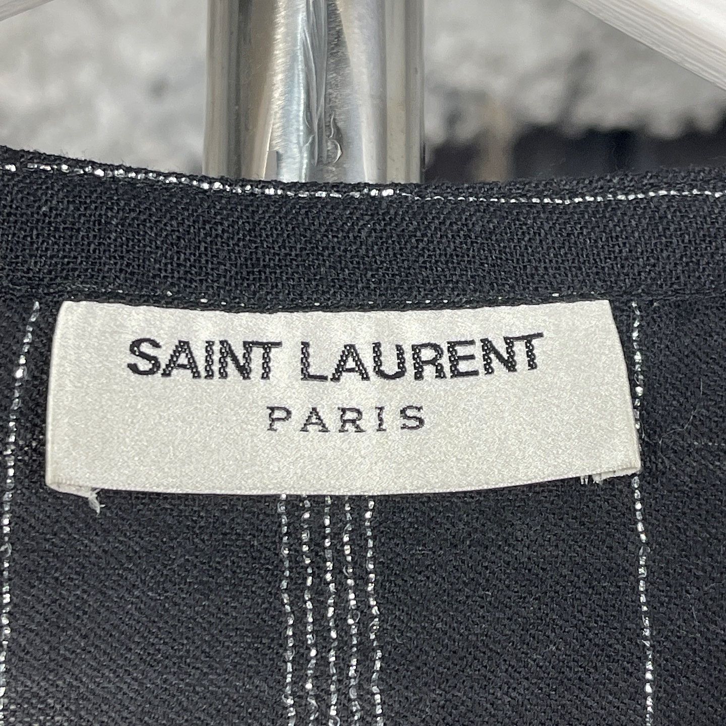 Saint Laurent Paris Saint Laurent Silver Stripe Shirt Size S Size US S / EU 44-46 / 1 - 3 Thumbnail