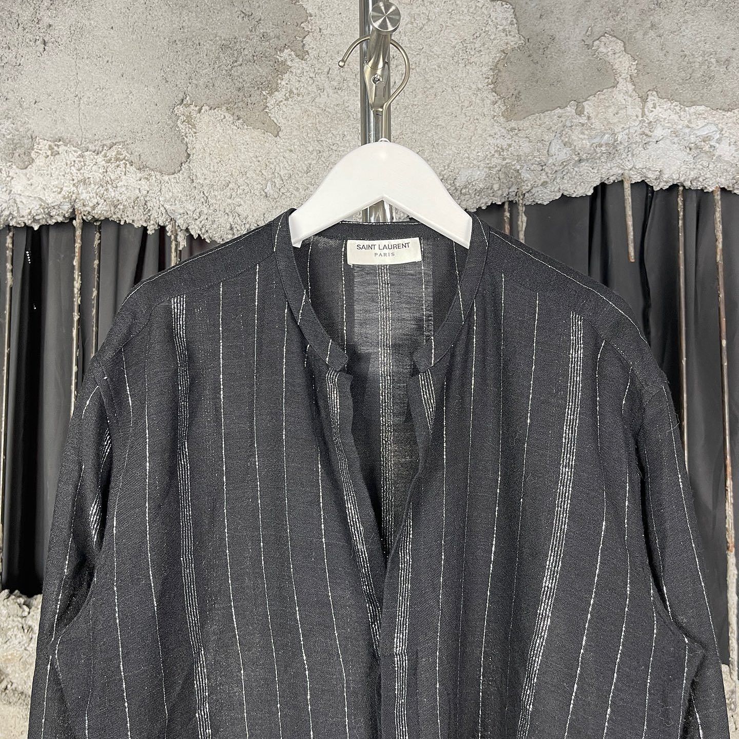 Saint Laurent Paris Saint Laurent Silver Stripe Shirt Size S Size US S / EU 44-46 / 1 - 6 Thumbnail