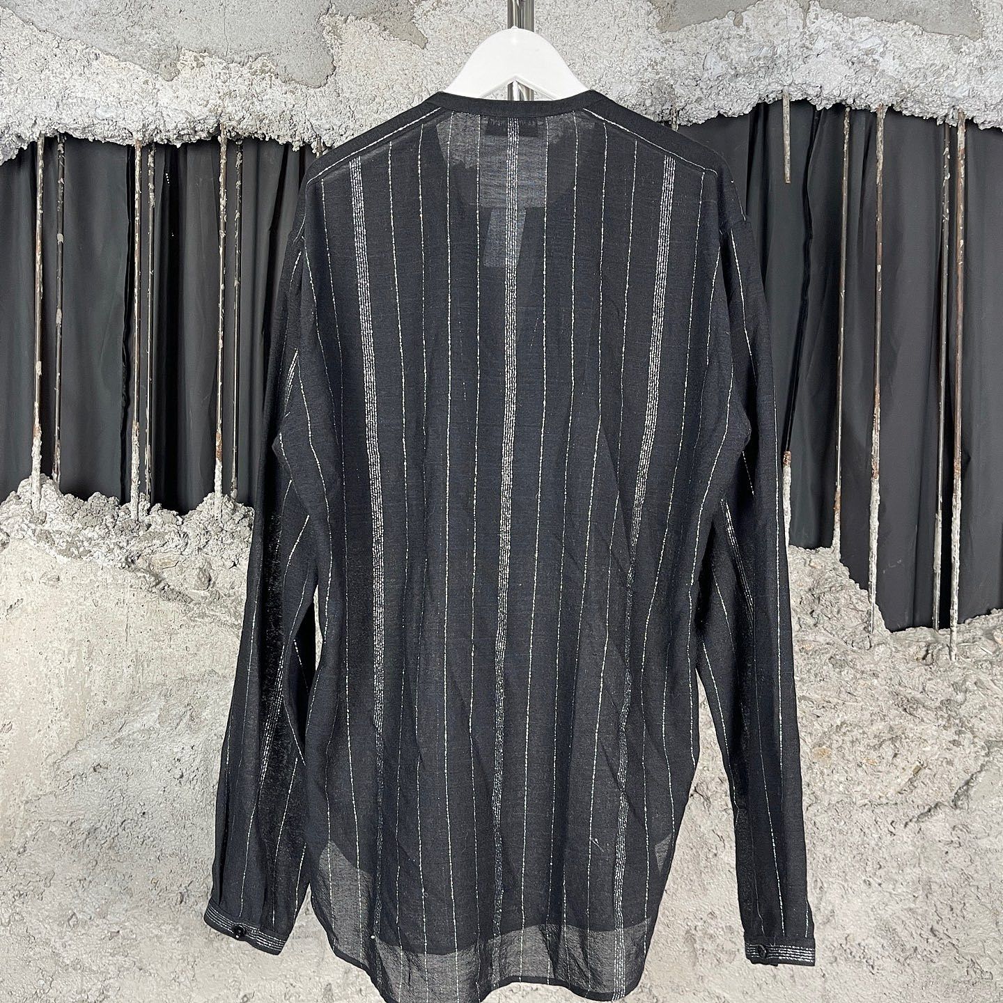 Saint Laurent Paris Saint Laurent Silver Stripe Shirt Size S Size US S / EU 44-46 / 1 - 2 Thumbnail