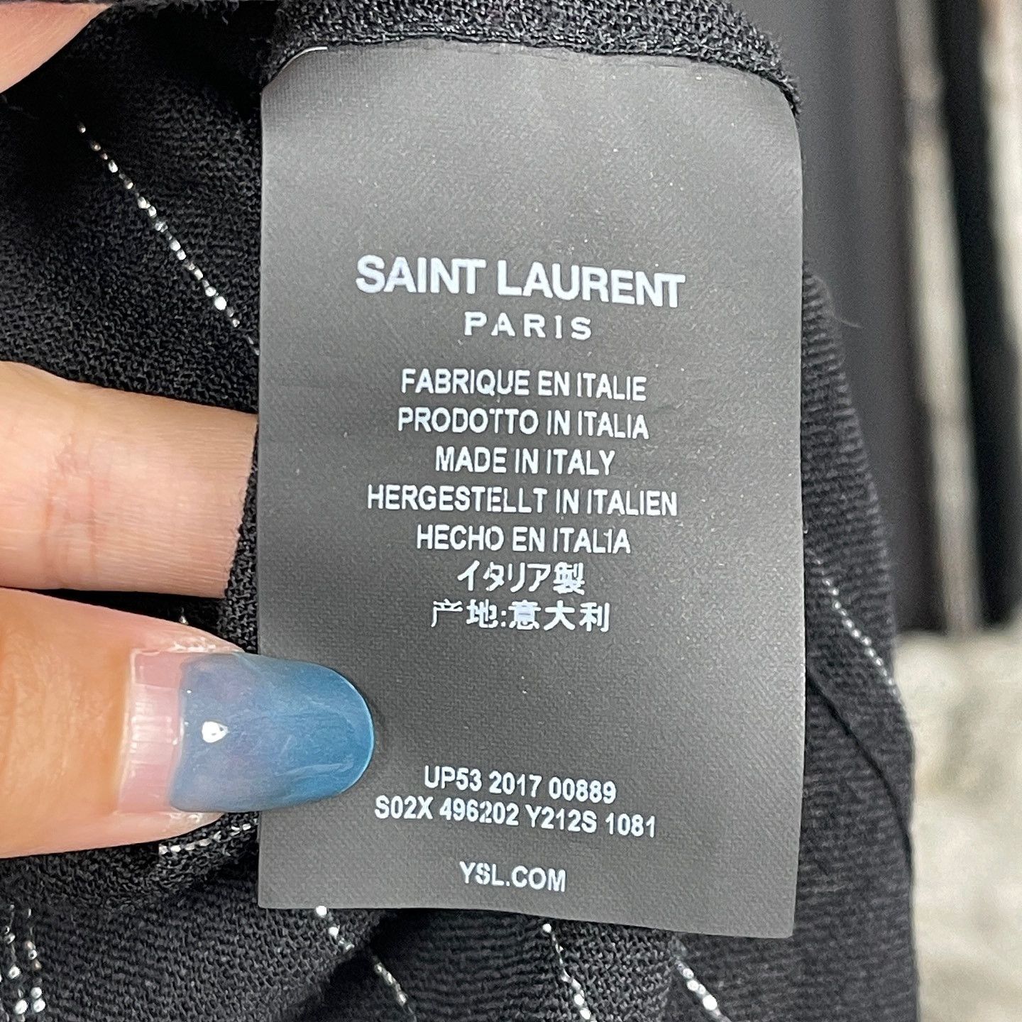Saint Laurent Paris Saint Laurent Silver Stripe Shirt Size S Size US S / EU 44-46 / 1 - 4 Thumbnail