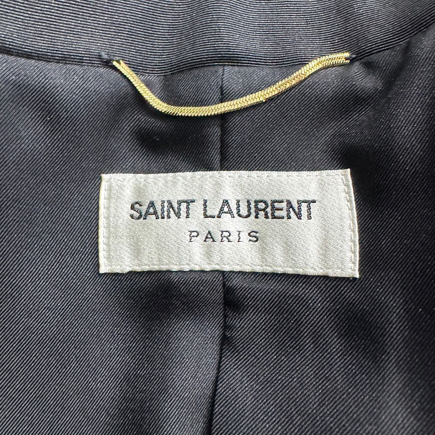 Saint Laurent Paris Saint Laurent Gold Trim Blazer 38R Size 34R - 3 Thumbnail