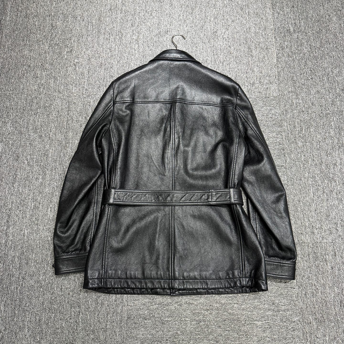 Saint Laurent Paris Saint Laurent Belted Lambskin Leather Jacket Size 50 Size US M / EU 48-50 / 2 - 2 Thumbnail