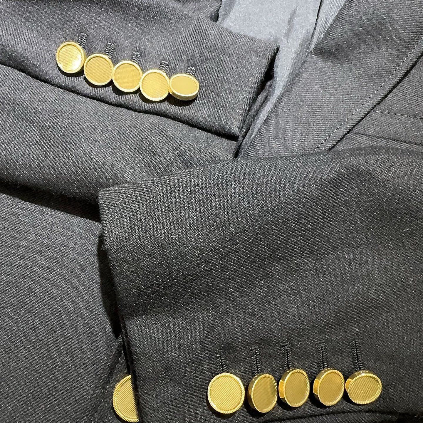 Saint Laurent Paris Saint Laurent Gold Button Wool Blazer Size 34 Size XS / US 0-2 / IT 36-38 - 7 Thumbnail
