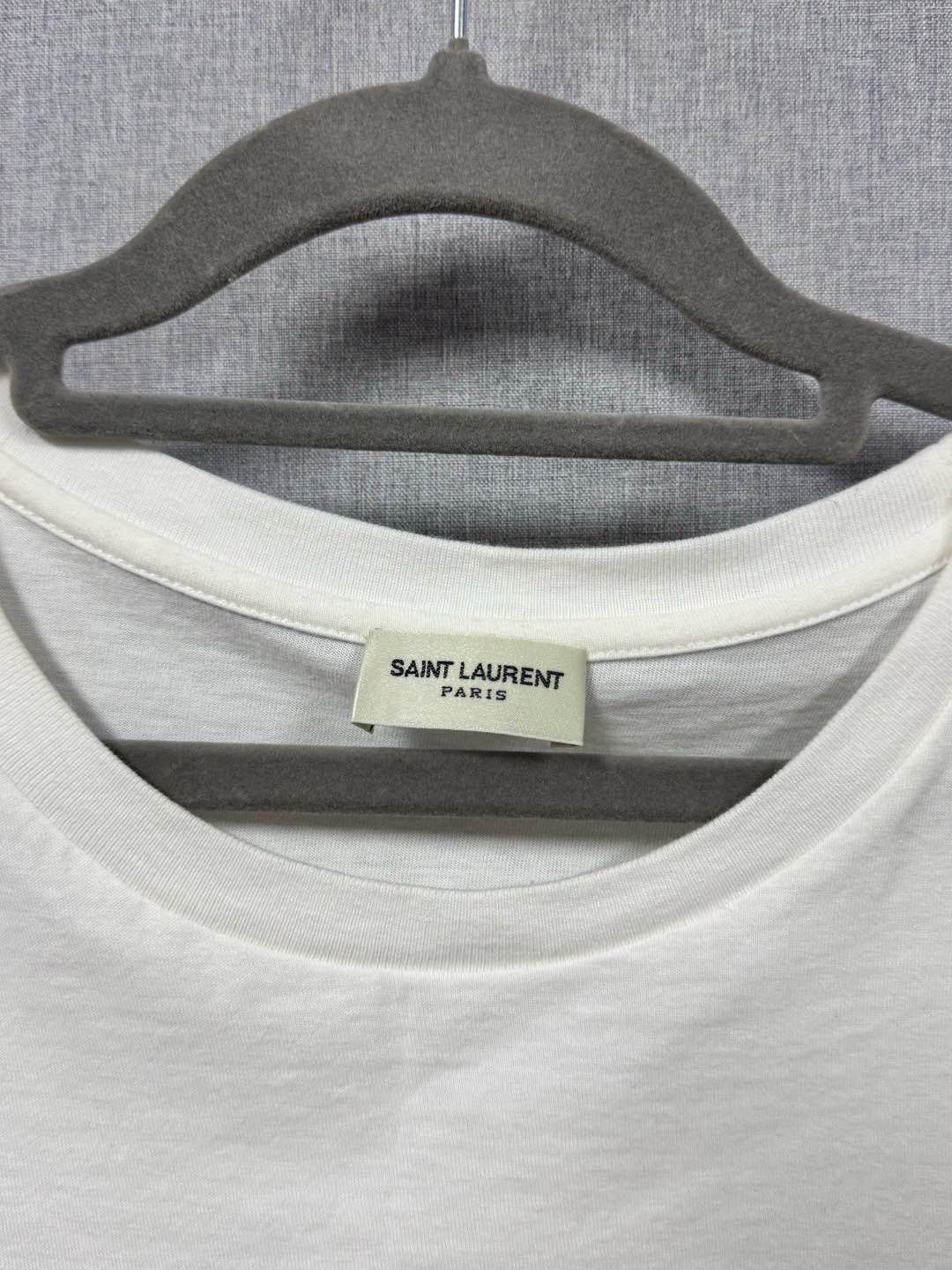 Saint Laurent Paris Saint Laurent Reversed Logo T-Shirt Size L Size US L / EU 52-54 / 3 - 3 Thumbnail