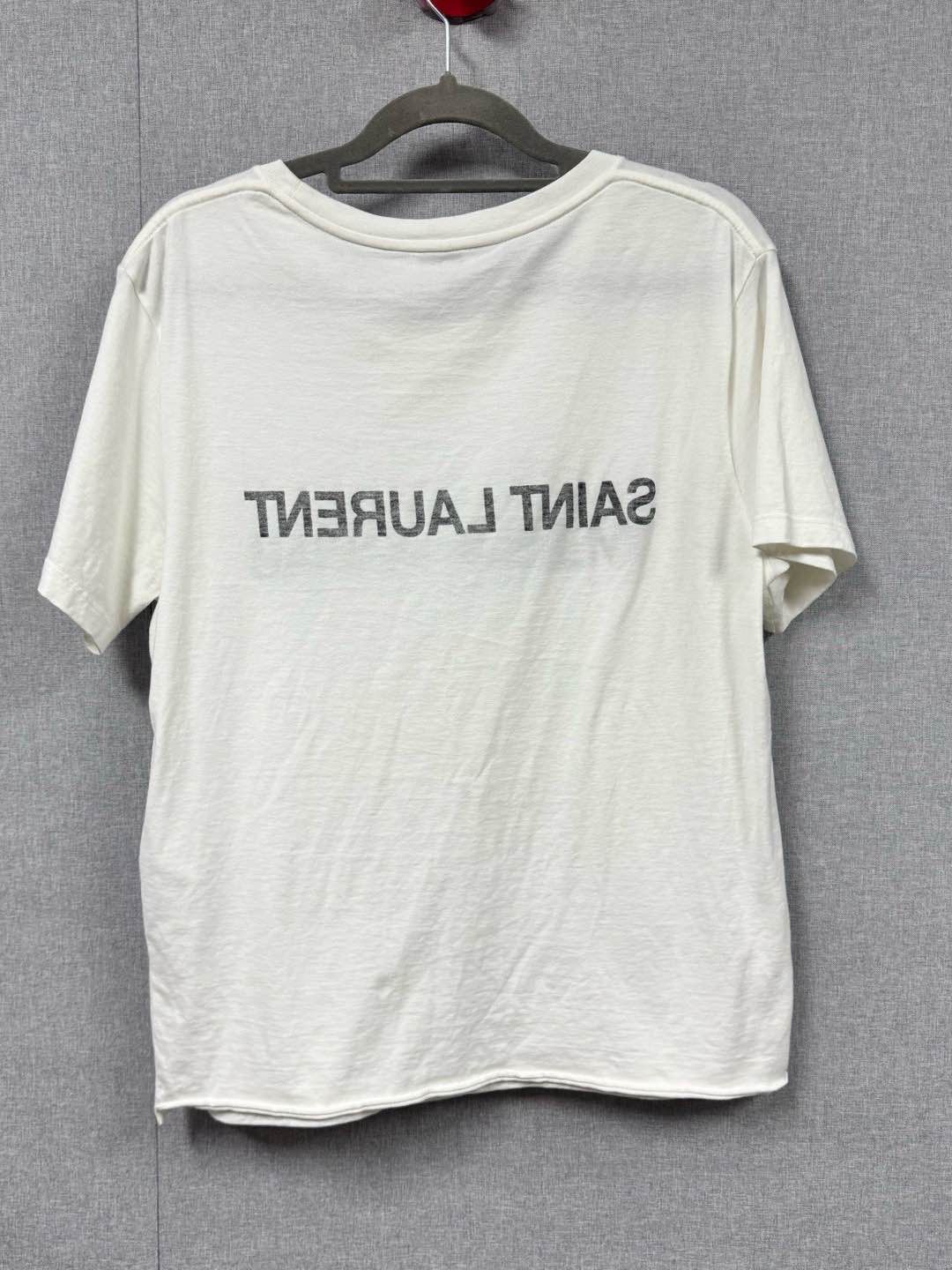 Saint Laurent Paris Saint Laurent Reversed Logo T-Shirt Size L Size US L / EU 52-54 / 3 - 2 Thumbnail