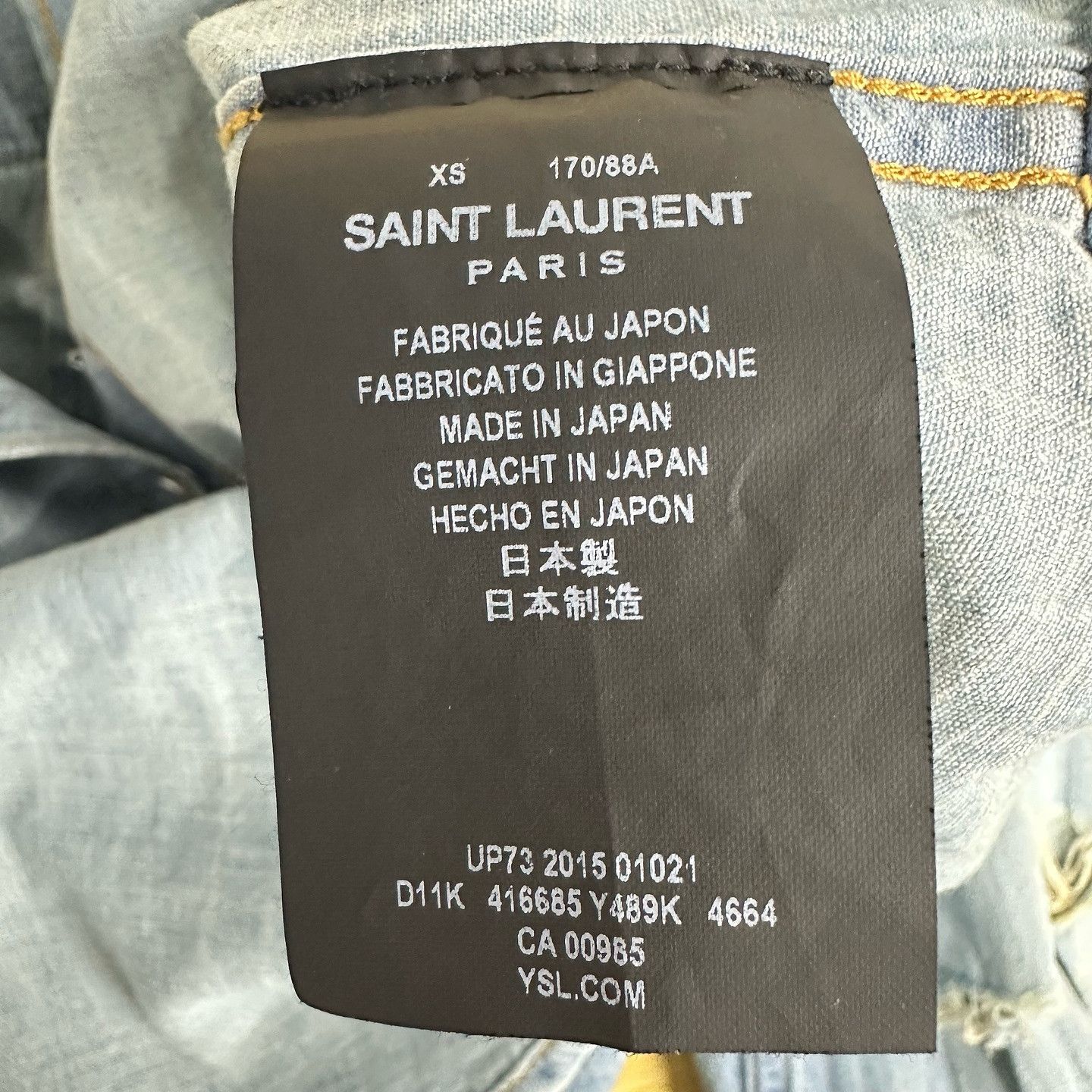 Saint Laurent Paris SAINT LAURENT Distressed Denim Shirt XS Size US XS / EU 42 / 0 - 4 Thumbnail