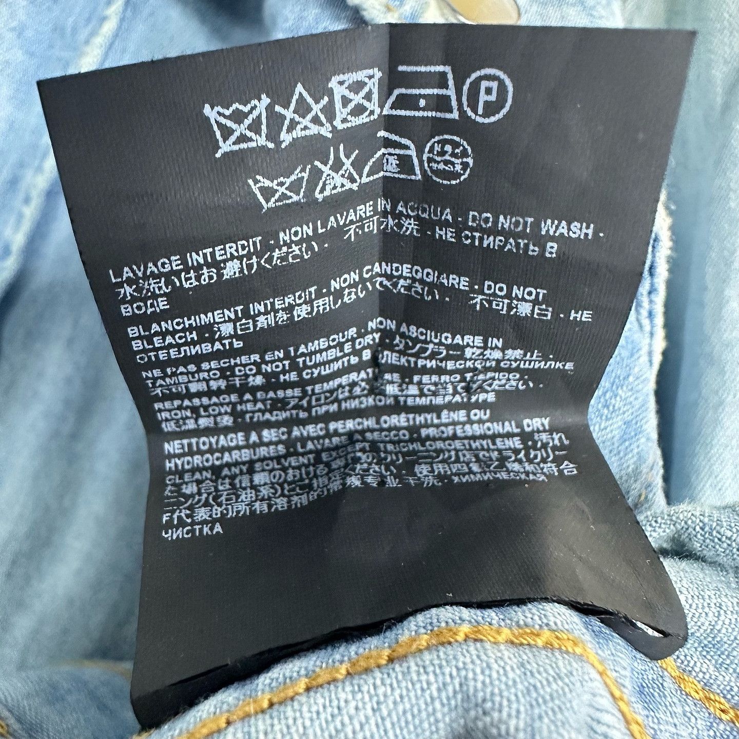 Saint Laurent Paris SAINT LAURENT Distressed Denim Shirt XS Size US XS / EU 42 / 0 - 6 Thumbnail