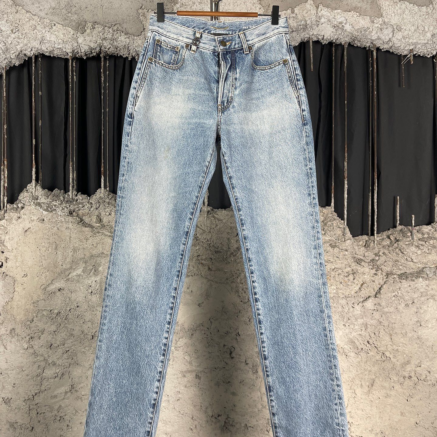 Saint Laurent Paris Saint Laurent Washed Jeans Size 27 Size 27" / US 4 / IT 40 - 5 Thumbnail