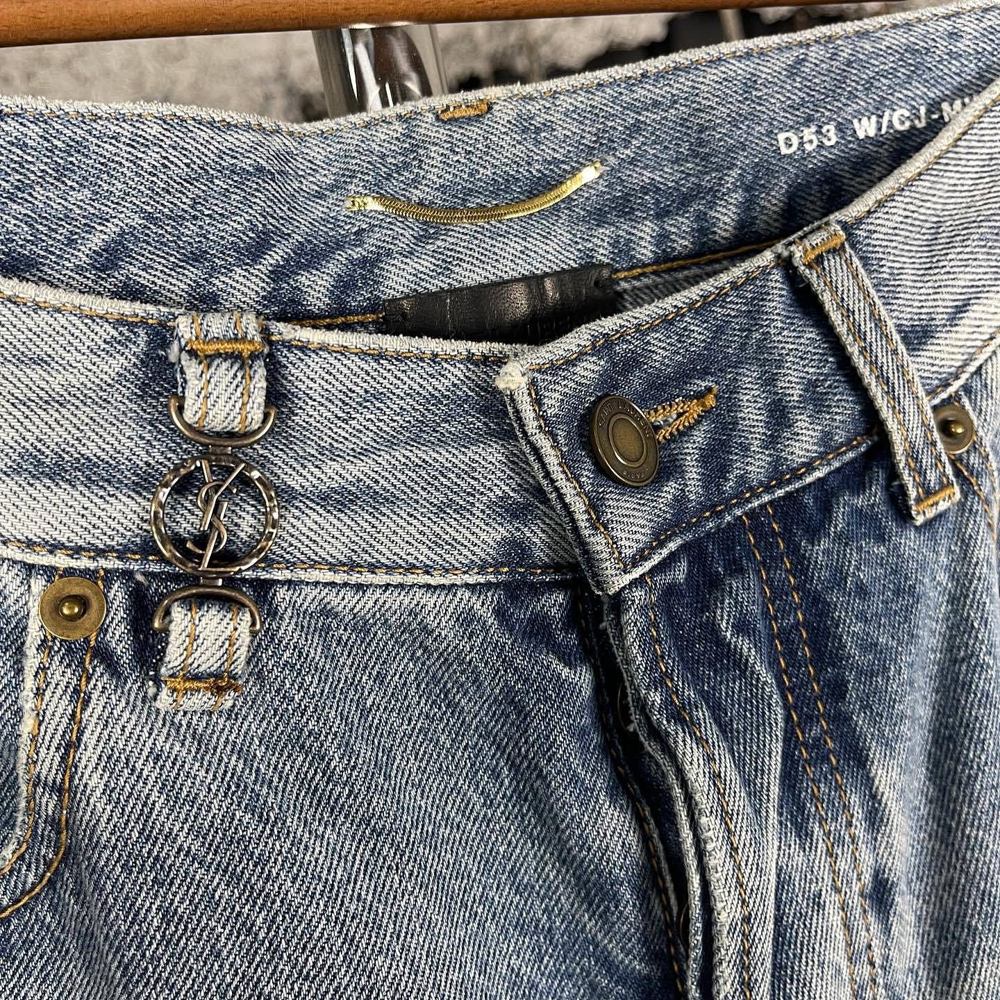 Saint Laurent Paris Saint Laurent Washed Jeans Size 27 Size 27" / US 4 / IT 40 - 10 Thumbnail