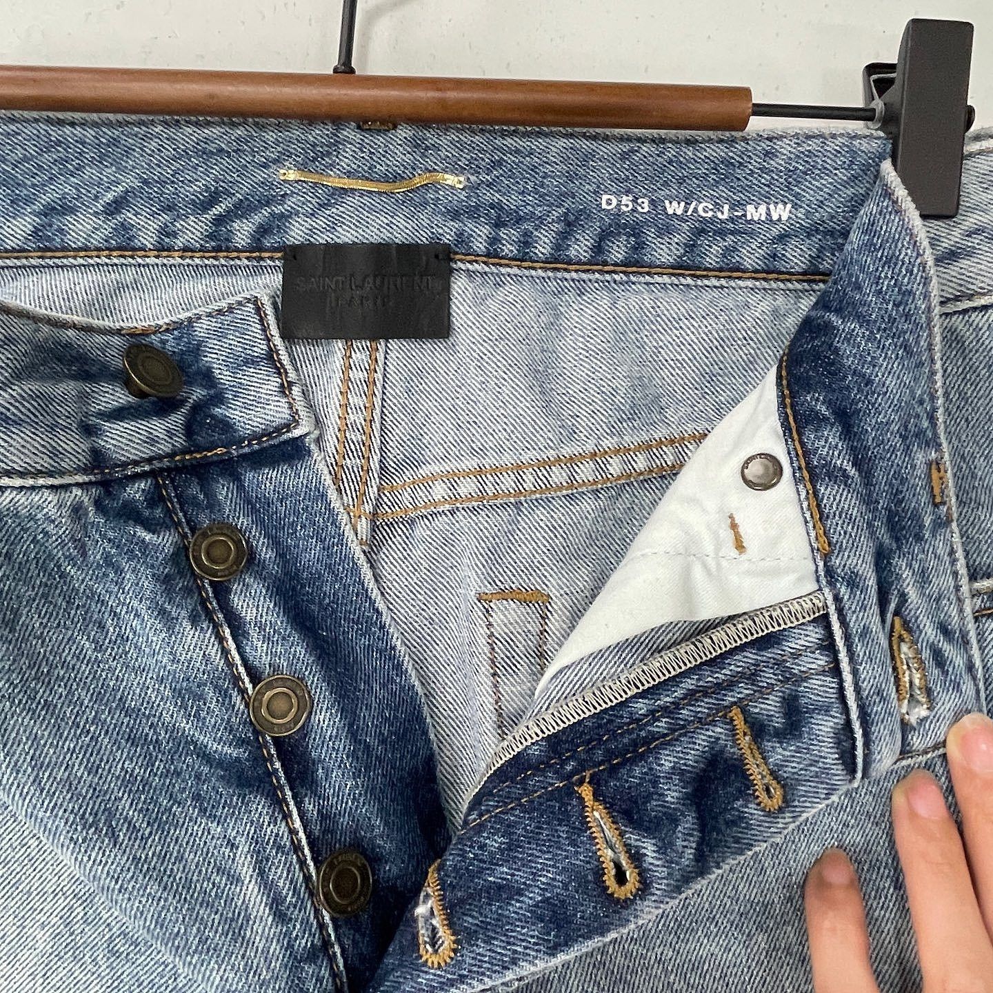 Saint Laurent Paris Saint Laurent Washed Jeans Size 27 Size 27" / US 4 / IT 40 - 3 Thumbnail