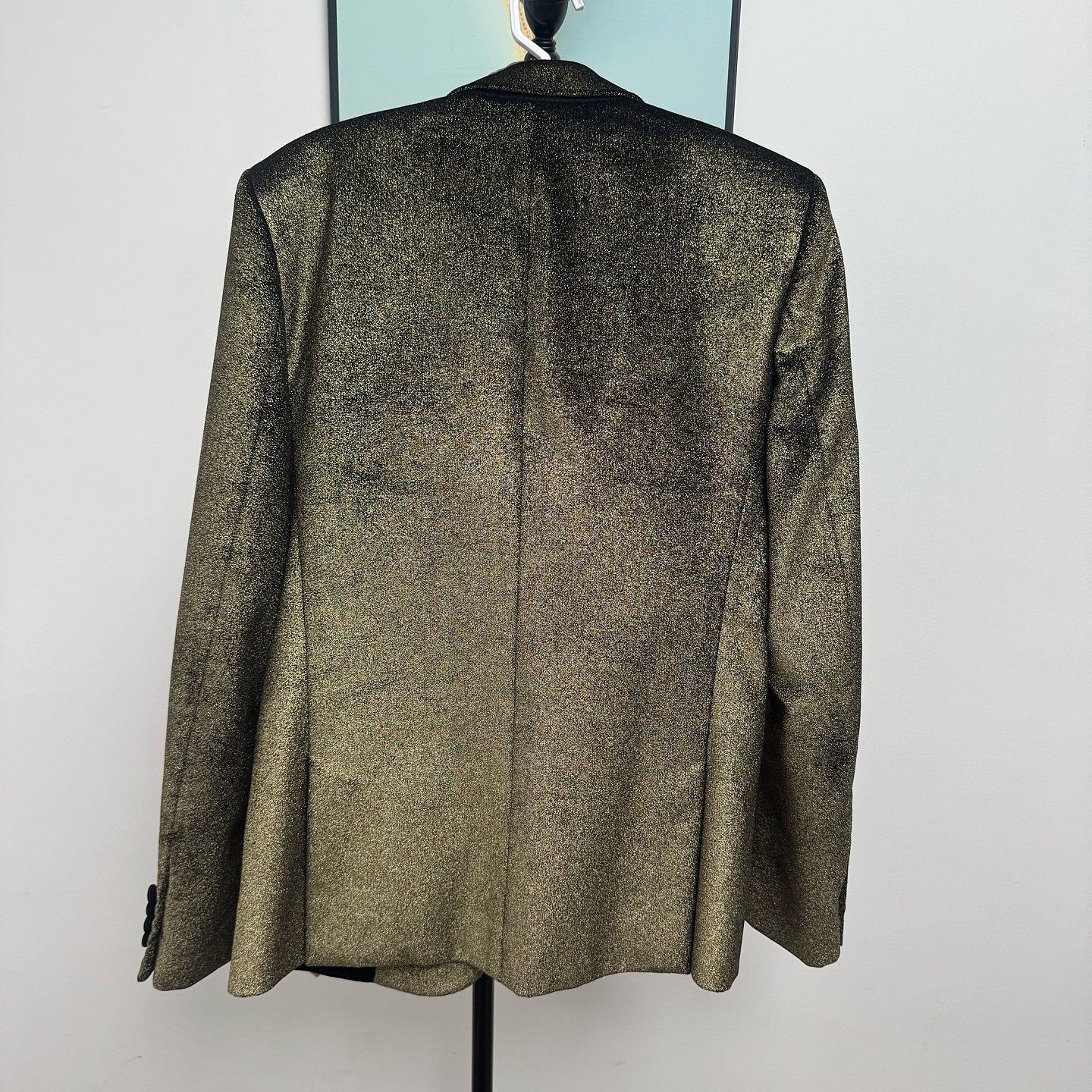 Saint Laurent Paris Saint Laurent Gold Blazer Size 34R Size 34R - 2 Thumbnail