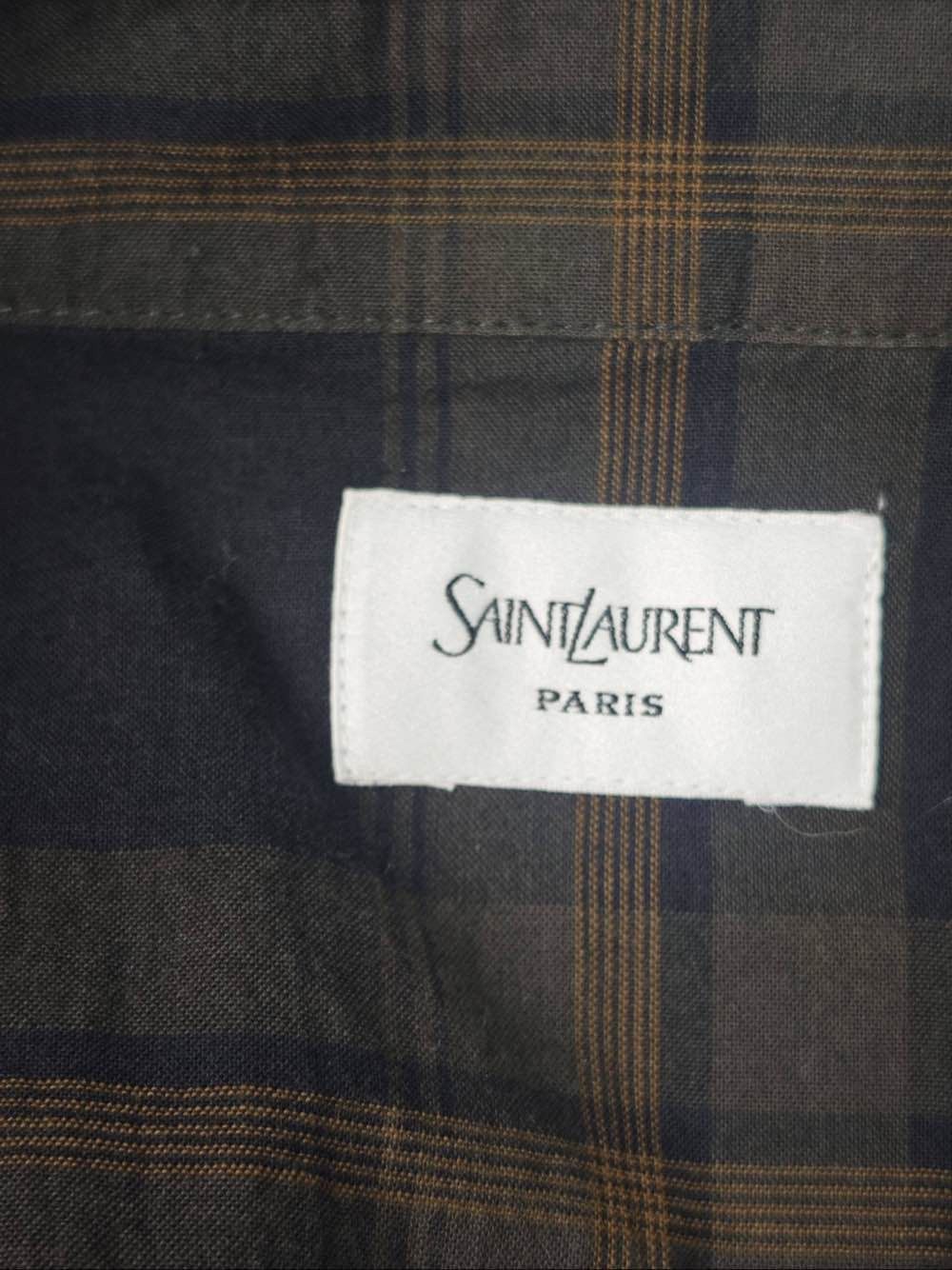 Saint Laurent Paris Saint Laurent Plaid Cotton Shirt Size M Size US M / EU 48-50 / 2 - 3 Thumbnail