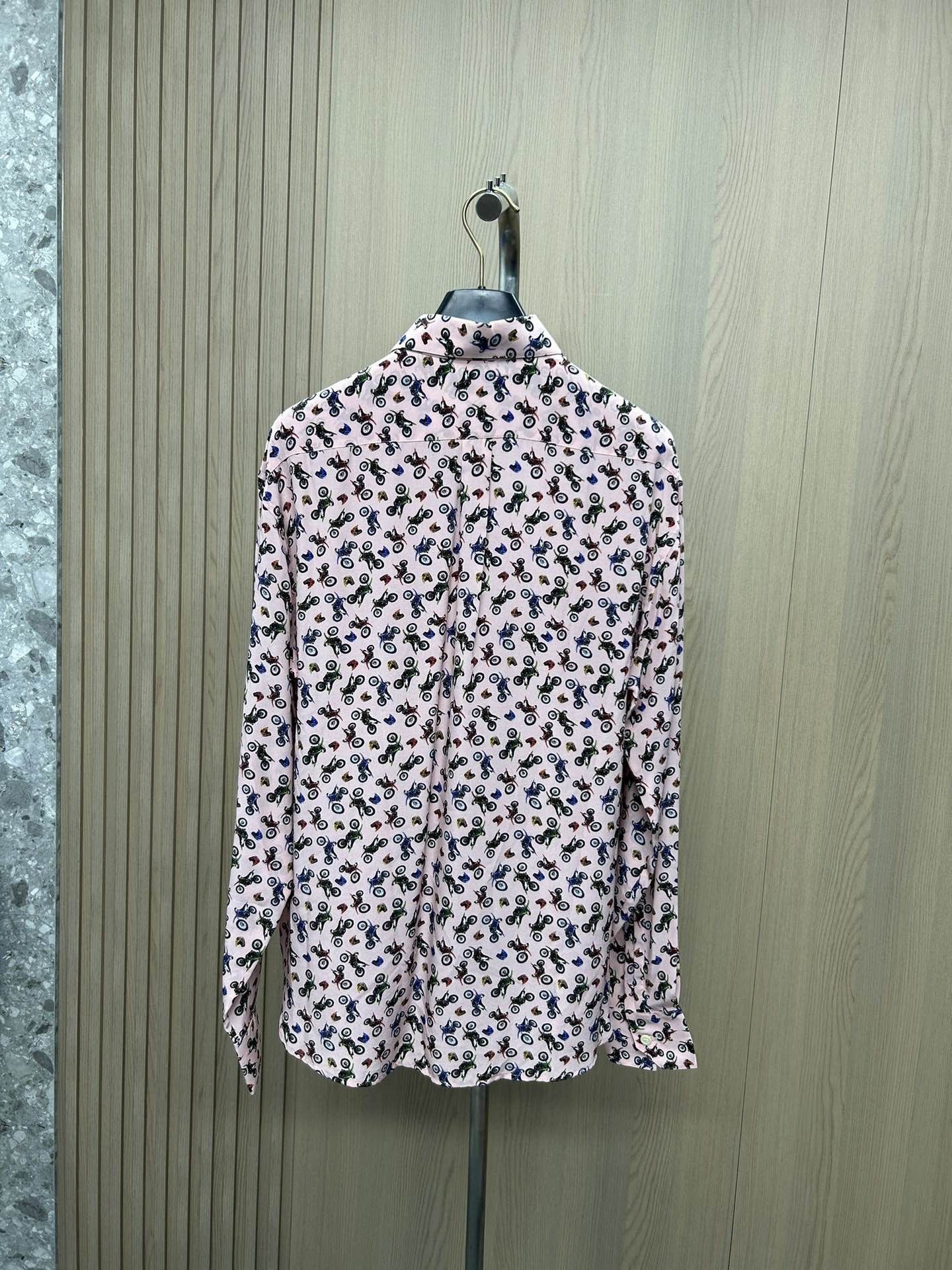 Saint Laurent Paris Saint Laurent Motorcycle Print Shirt US M Size US M / EU 48-50 / 2 - 2 Thumbnail