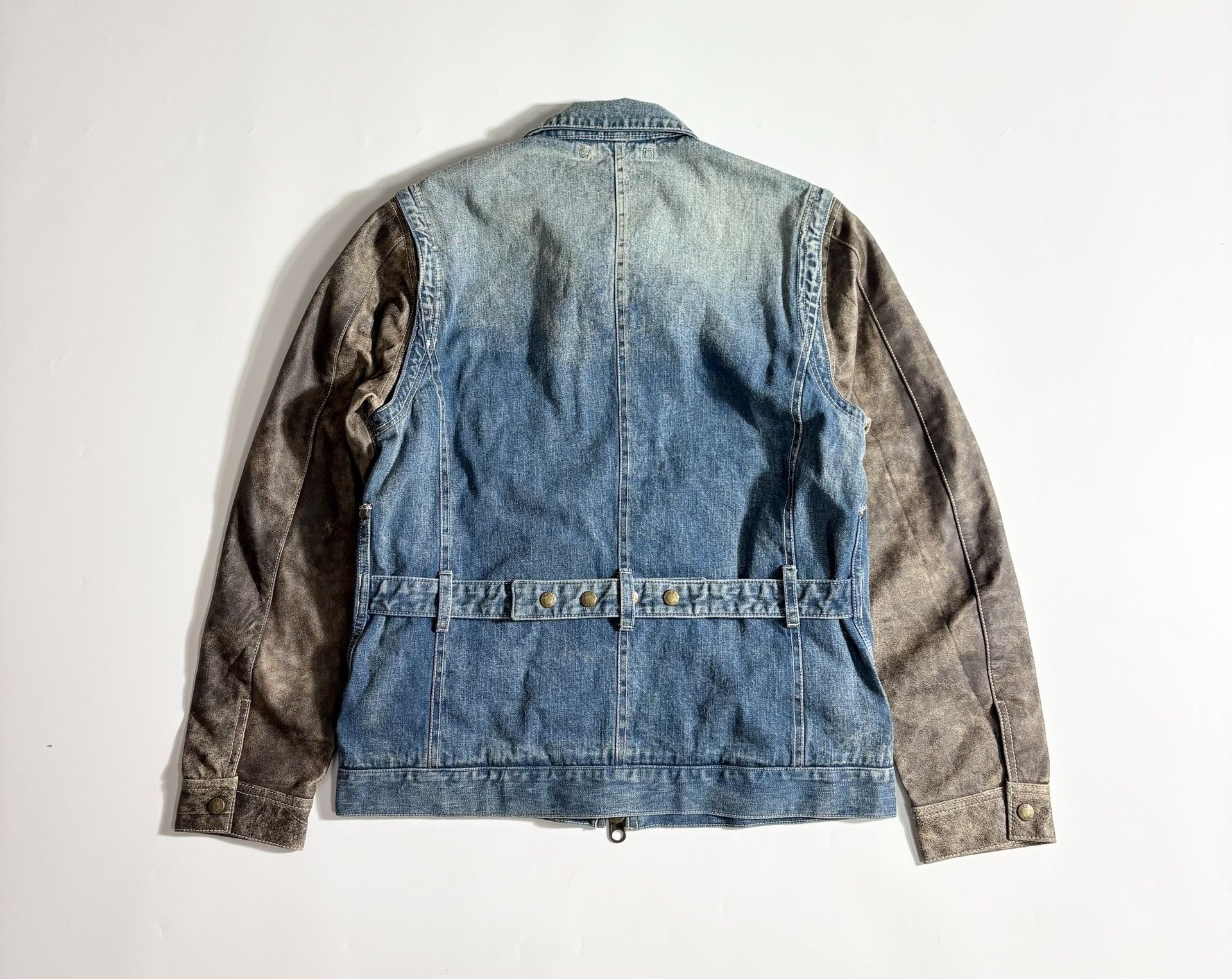 Avirex AVIREX TYPE Horse Leather Sleeve Denim Jacket Size US M / EU 48-50 / 2 - 4 Thumbnail