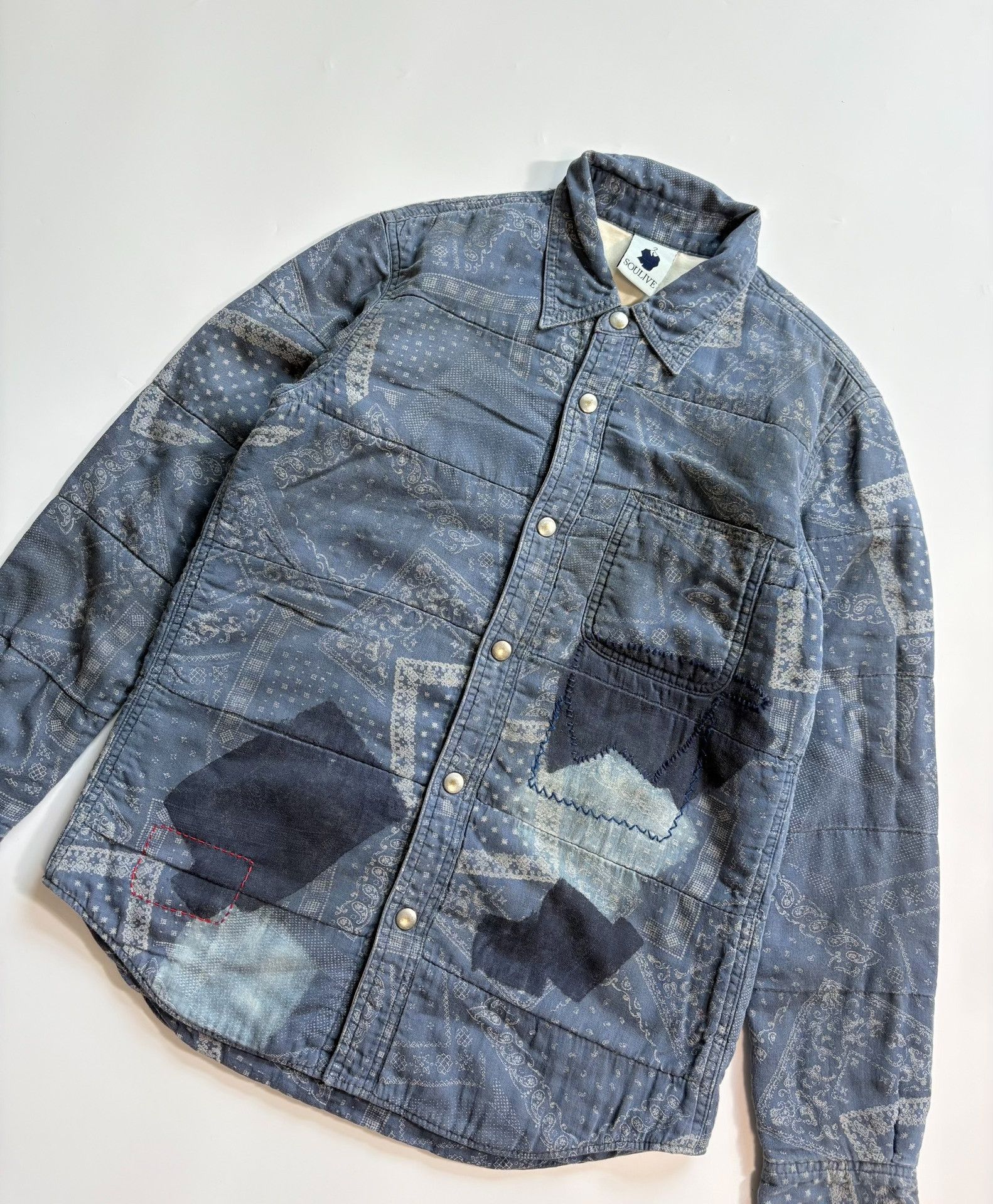 Soulive Soulive Sashiko Cotton Shirt Jacket Size US S / EU 44-46 / 1 - 2 Thumbnail