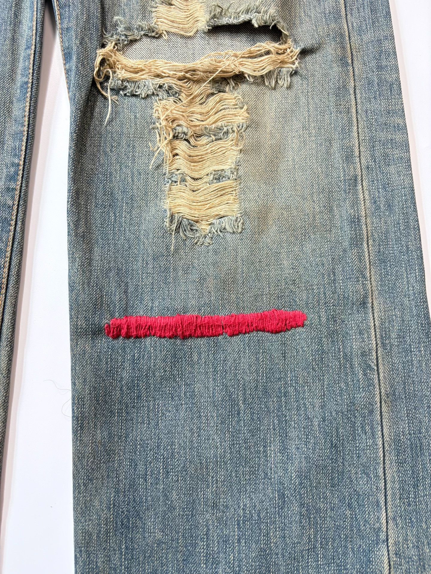 Fashion Victim VICTIM Distressed Patch Washed Jeans Size US 44 / EU 60 - 3 Thumbnail