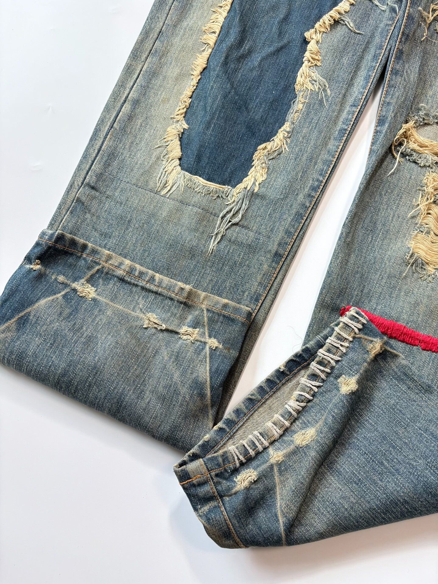 Fashion Victim VICTIM Distressed Patch Washed Jeans Size US 44 / EU 60 - 4 Thumbnail
