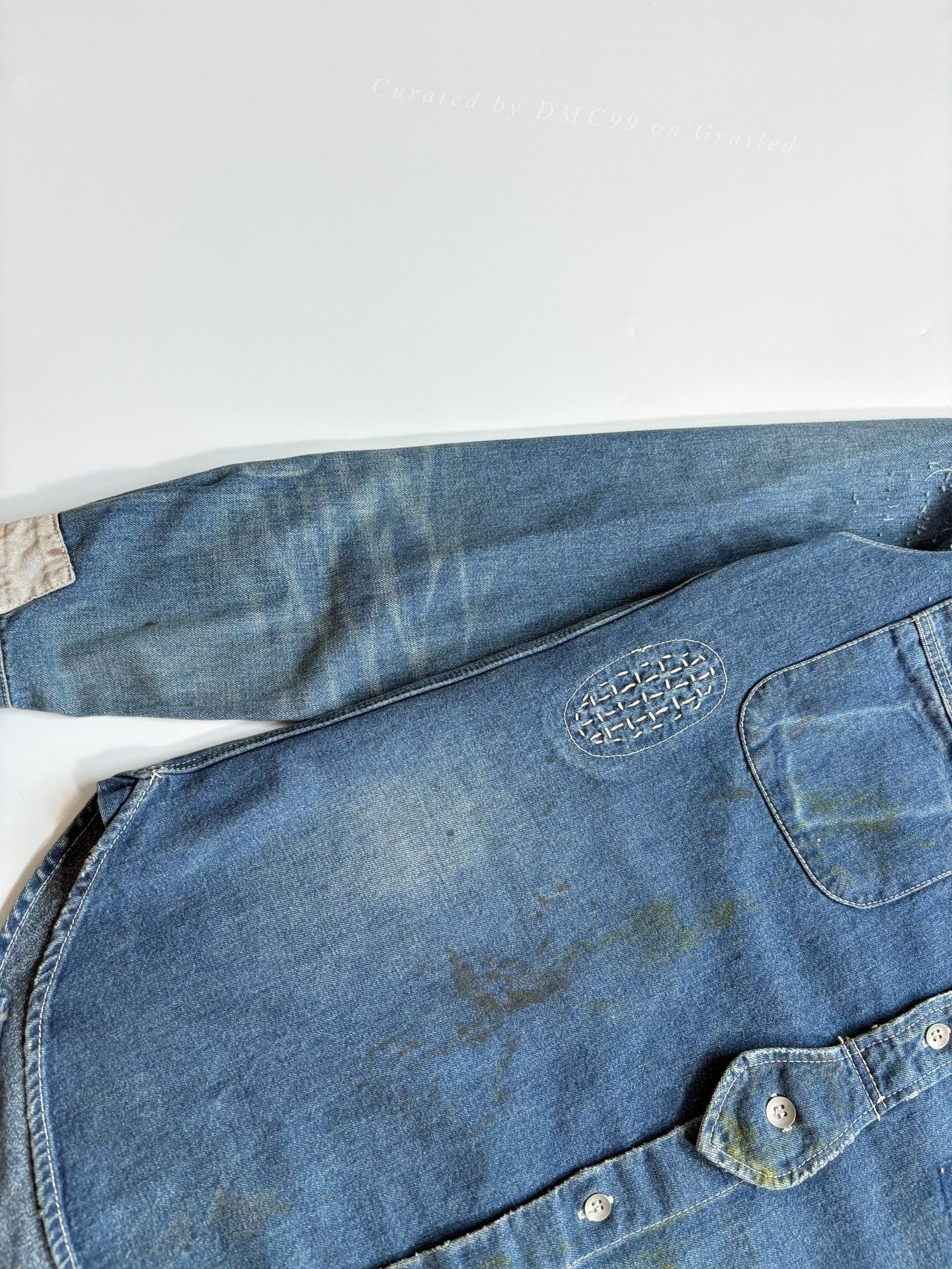 Maison MIHARA YASUHIRO Miharayasuhiro Distressed Denim Shirt Size US S / EU 44-46 / 1 - 5 Thumbnail