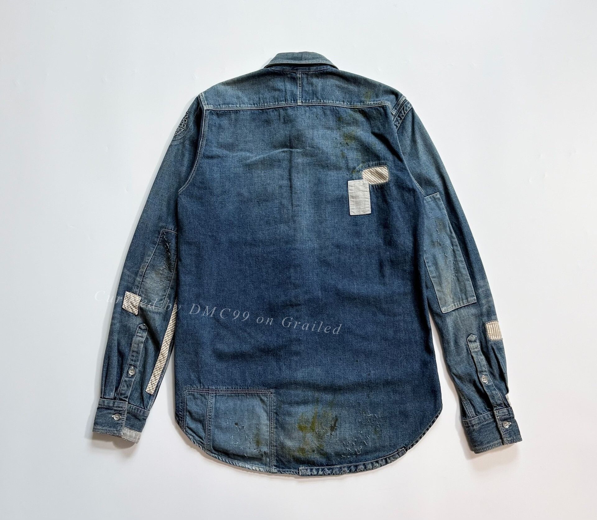 Maison MIHARA YASUHIRO Miharayasuhiro Distressed Denim Shirt Size US S / EU 44-46 / 1 - 7 Thumbnail