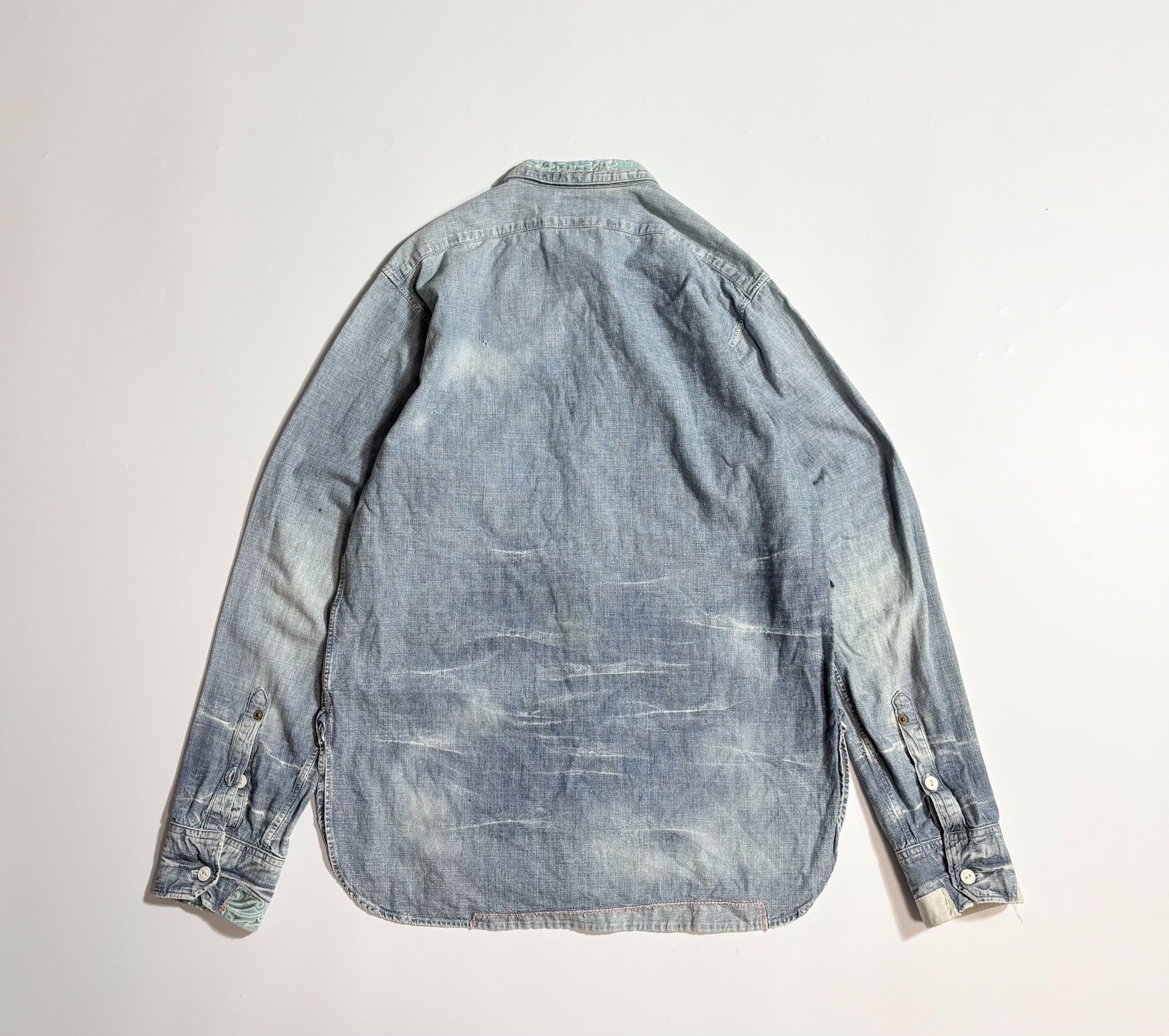 ANACHRONORM ANACHRONORM Distressed Denim Shirt Size US S / EU 44-46 / 1 - 6 Thumbnail