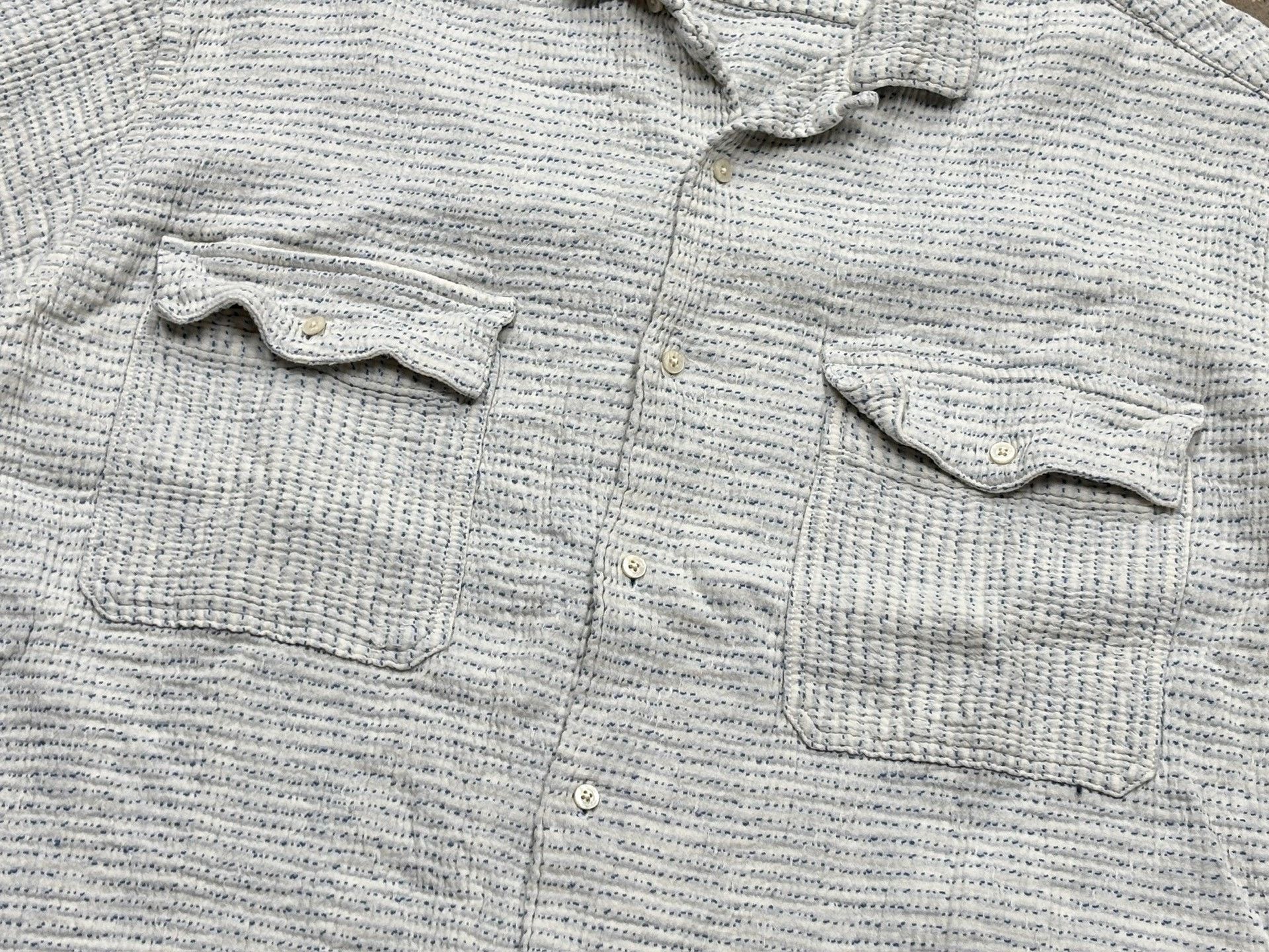 Porter Classic Porter Classic Kendo Sashiko Short-Sleeve Shirt Size US L / EU 52-54 / 3 - 6 Thumbnail