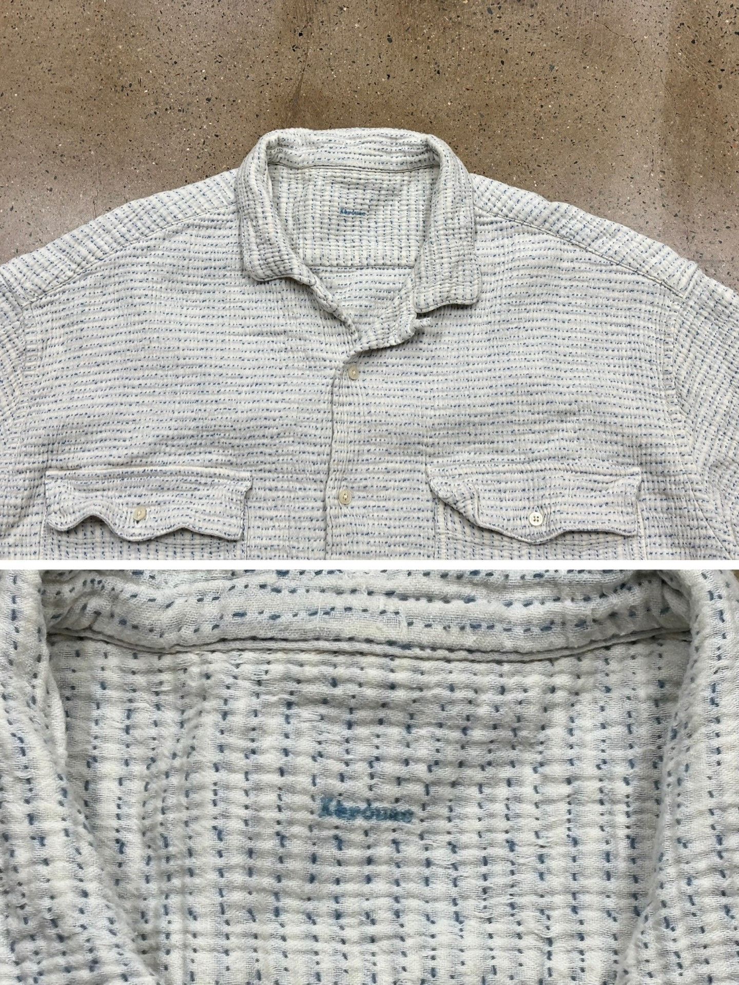 Porter Classic Porter Classic Kendo Sashiko Short-Sleeve Shirt Size US L / EU 52-54 / 3 - 5 Thumbnail