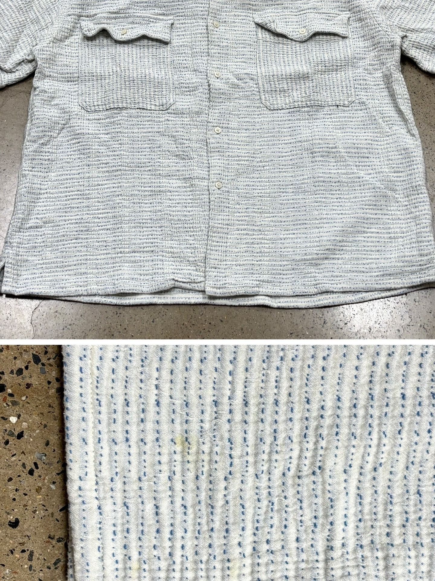 Porter Classic Porter Classic Kendo Sashiko Short-Sleeve Shirt Size US L / EU 52-54 / 3 - 7 Thumbnail