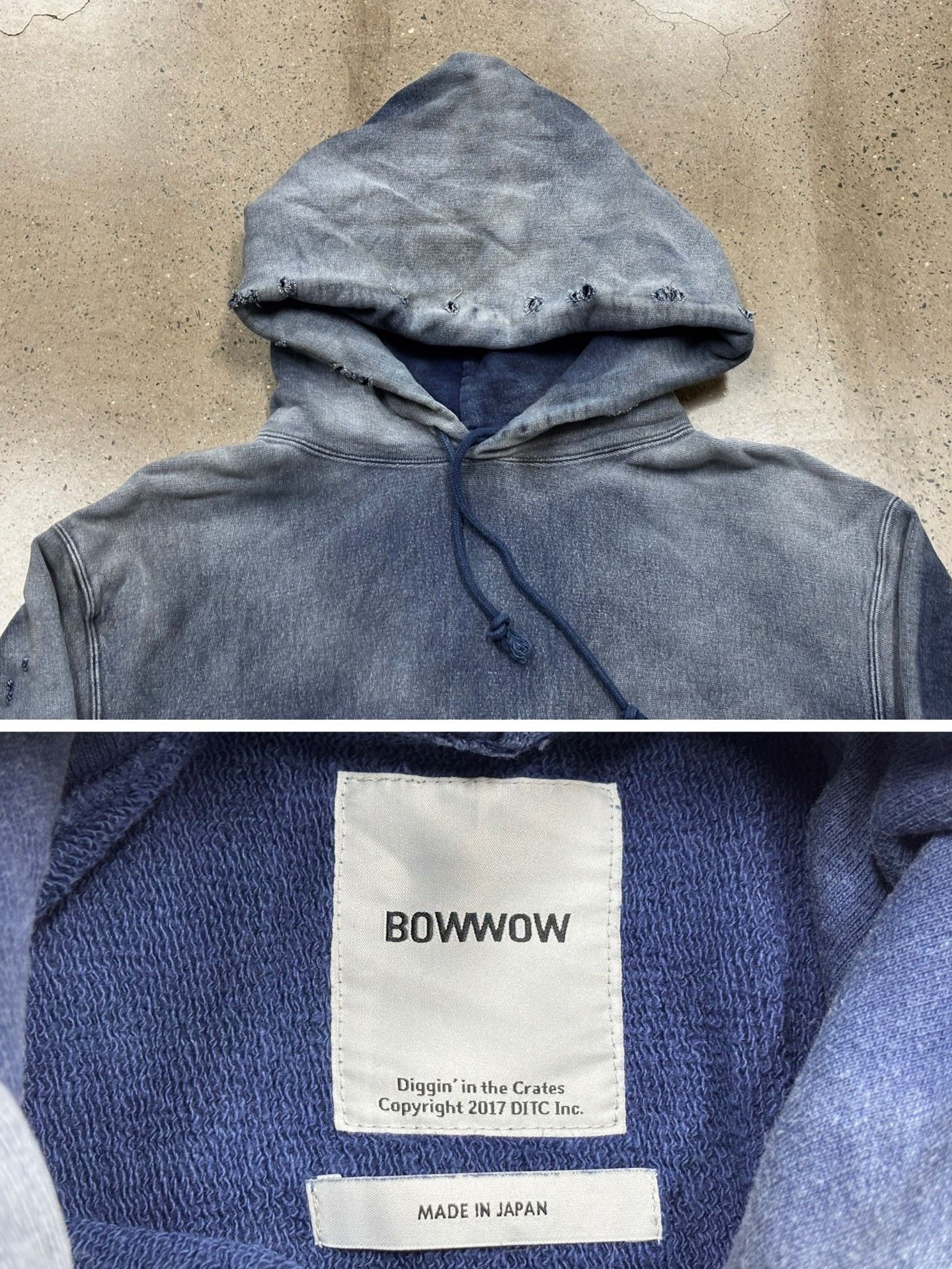 Bow3ry Bow Wow Washed Vintage Hoodie Size US XL / EU 56 / 4 - 5 Thumbnail