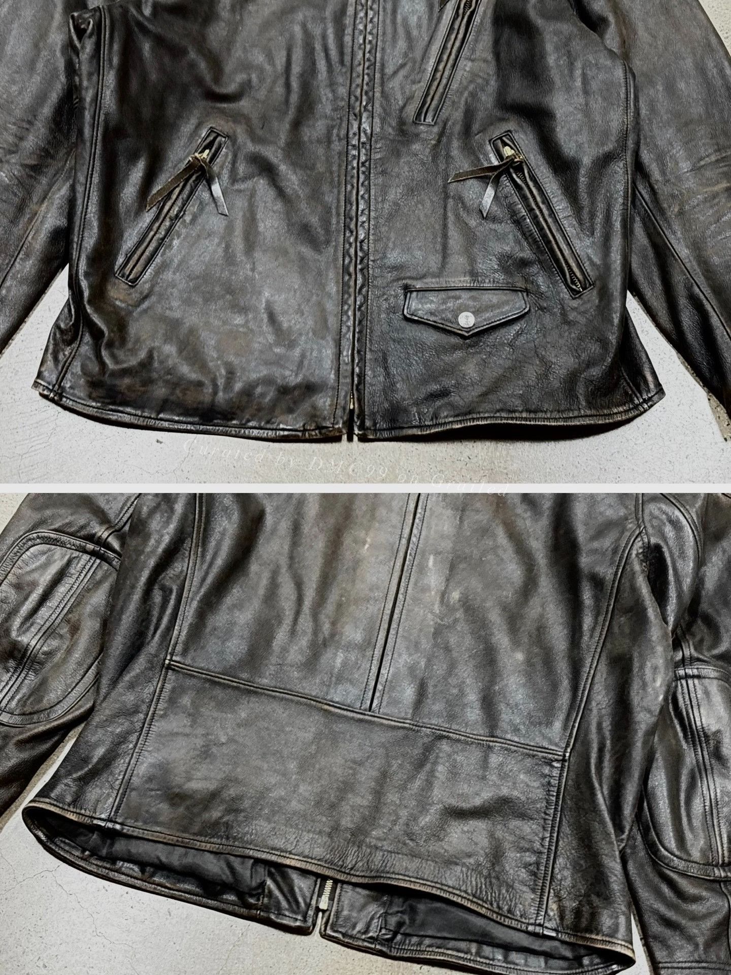 RRL Ralph Lauren Ralph Lauren RRL Motorcycle Leather Jacket Size US XL / EU 56 / 4 - 6 Thumbnail