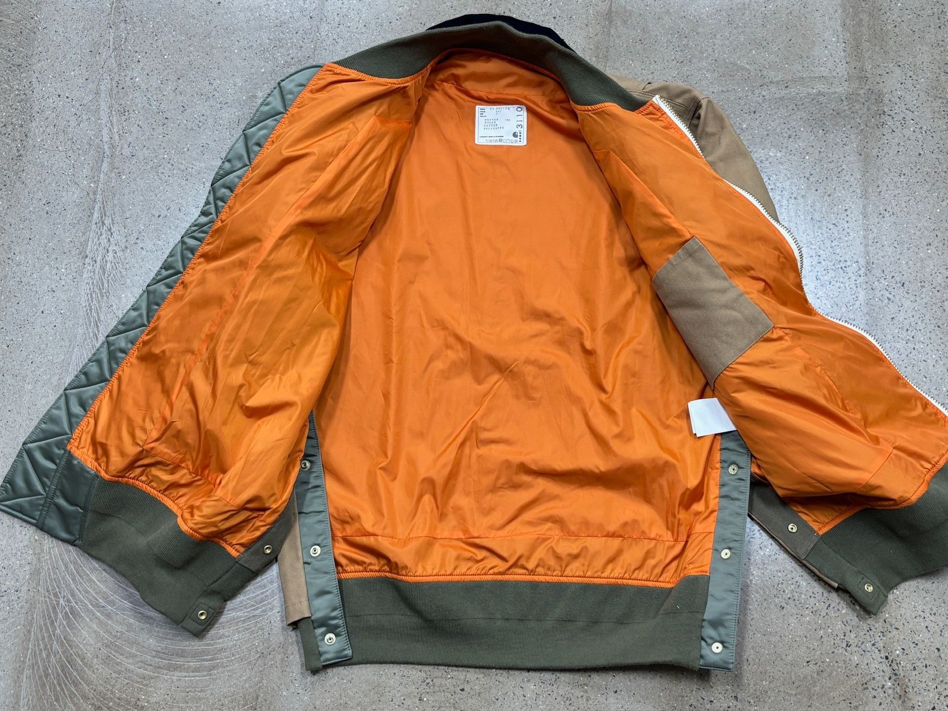 Sacai Sacai x Carhartt WIP FW23 Layered Jacket Size US M / EU 48-50 / 2 - 2 Thumbnail