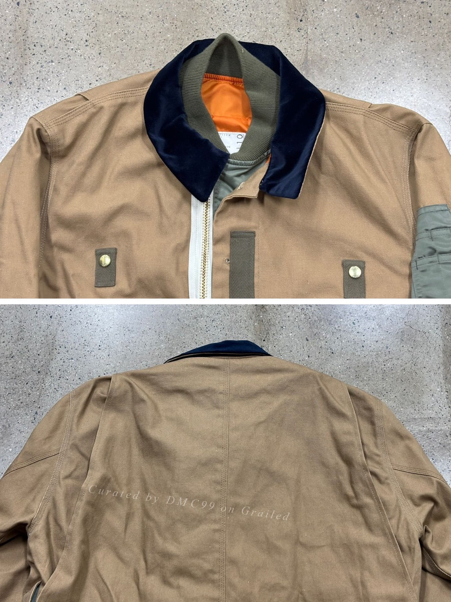 Sacai Sacai x Carhartt WIP FW23 Layered Jacket Size US M / EU 48-50 / 2 - 6 Thumbnail