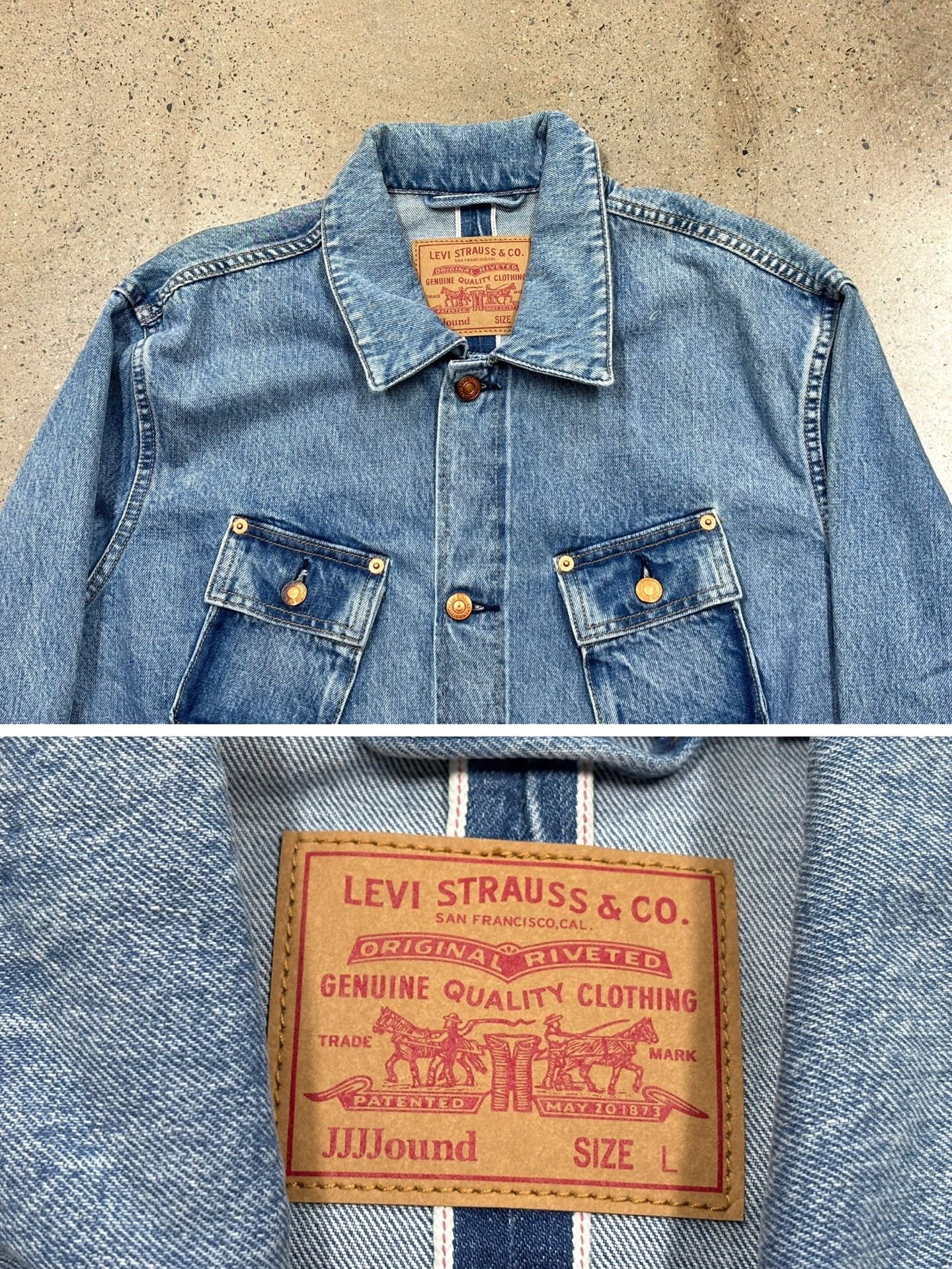 Levi's Levi's x JJJJound SS23 Denim Jacket Size US L / EU 52-54 / 3 - 7 Thumbnail