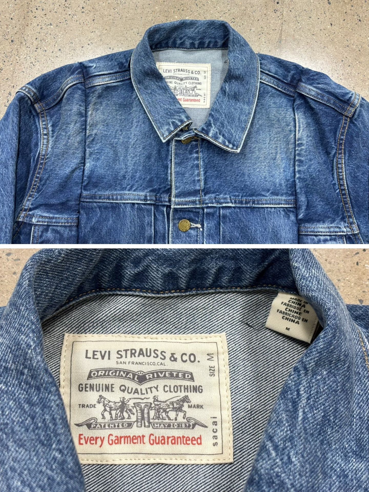 Sacai Sacai x Levi's 25SS Denim Jacket Size US M / EU 48-50 / 2 - 5 Thumbnail