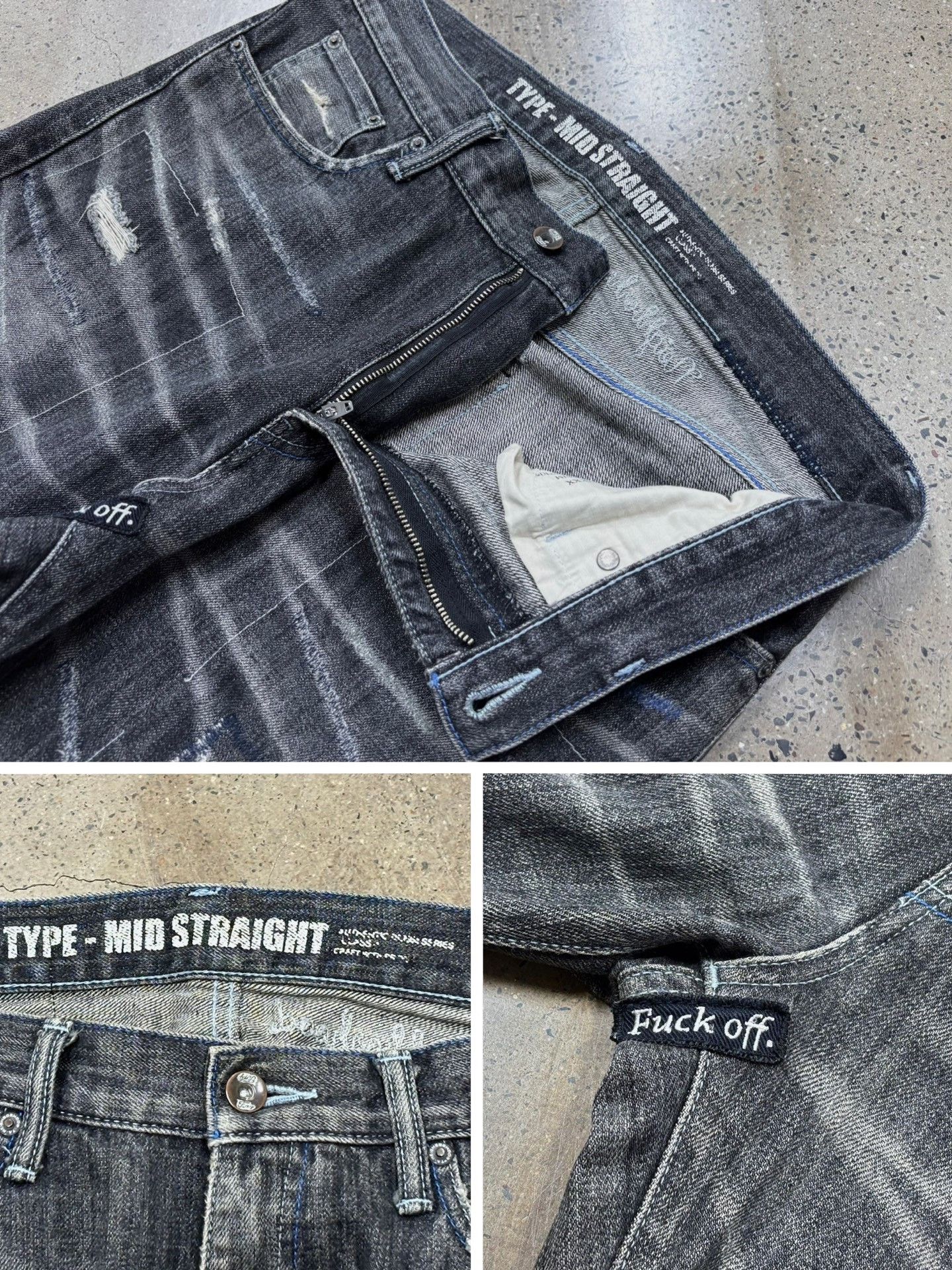 Neighborhood NBHD 10ex Distressed Denim Jeans Size US 26 / EU 42 - 4 Thumbnail