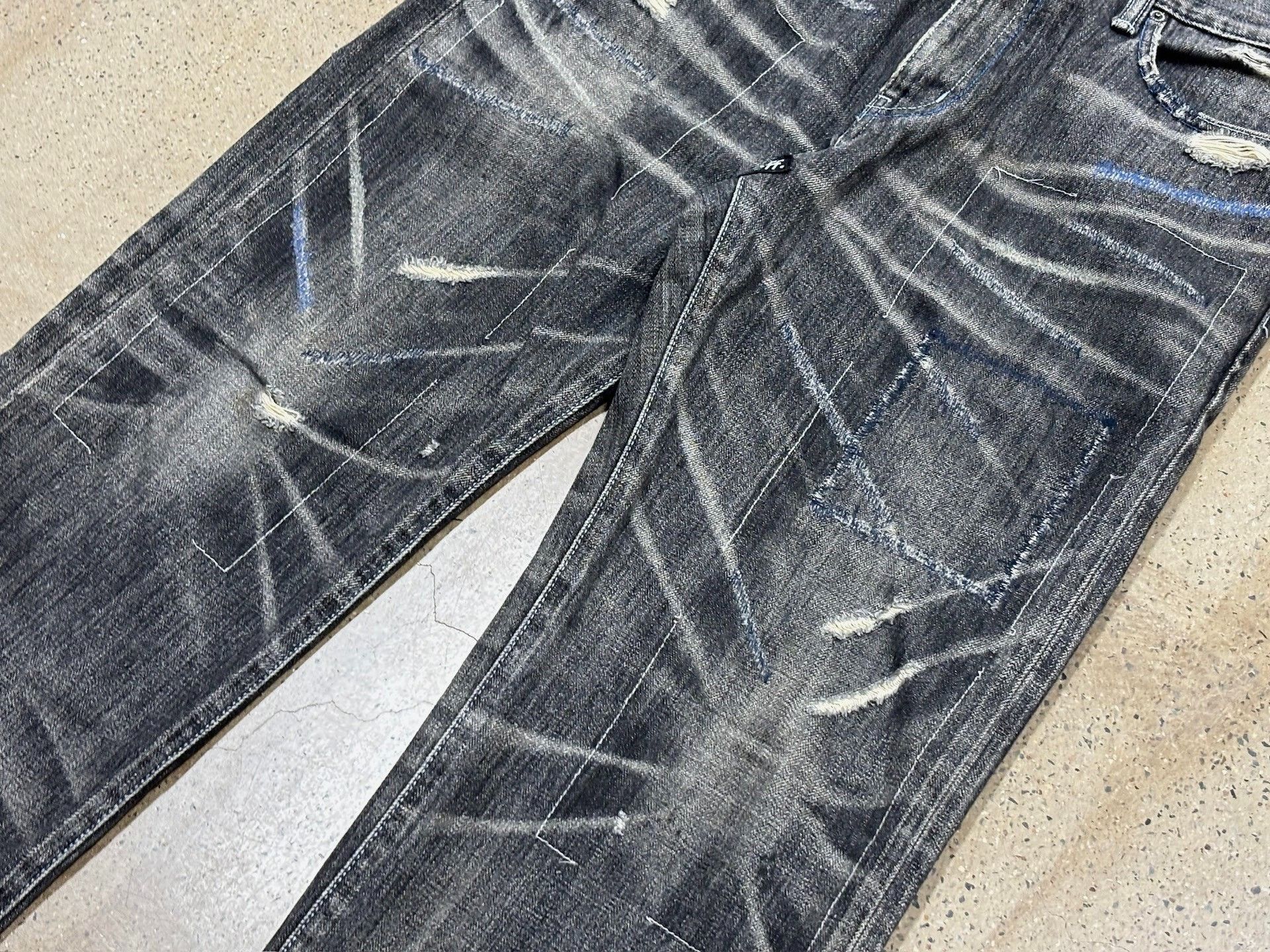 Neighborhood NBHD 10ex Distressed Denim Jeans Size US 26 / EU 42 - 6 Thumbnail
