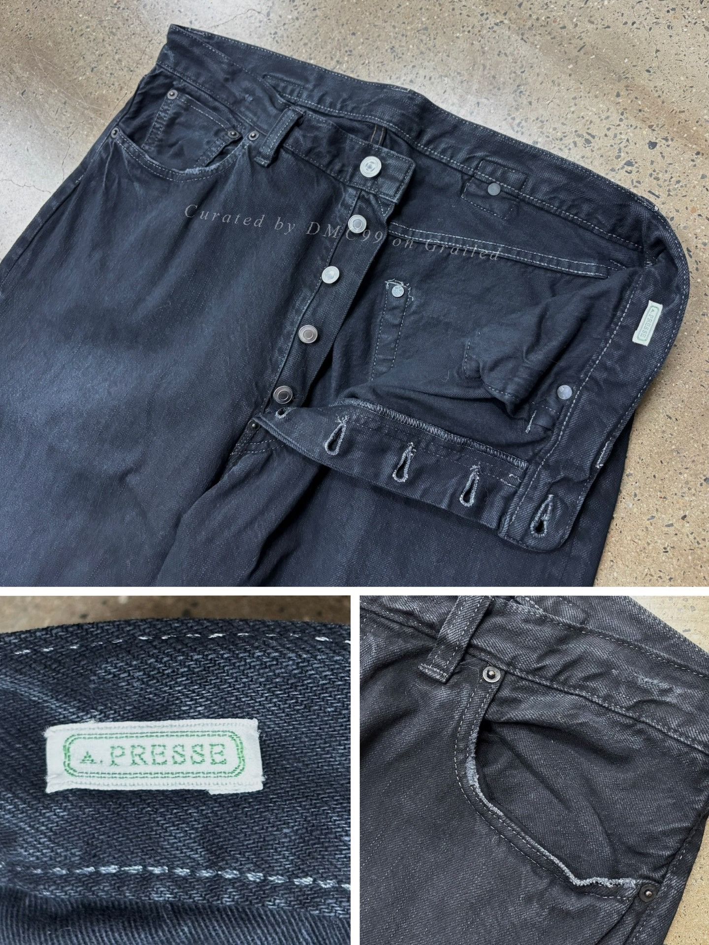A.PRESSE A.presse 25ss Washed Wide Denim Pants Size US 34 / EU 50 - 5 Thumbnail