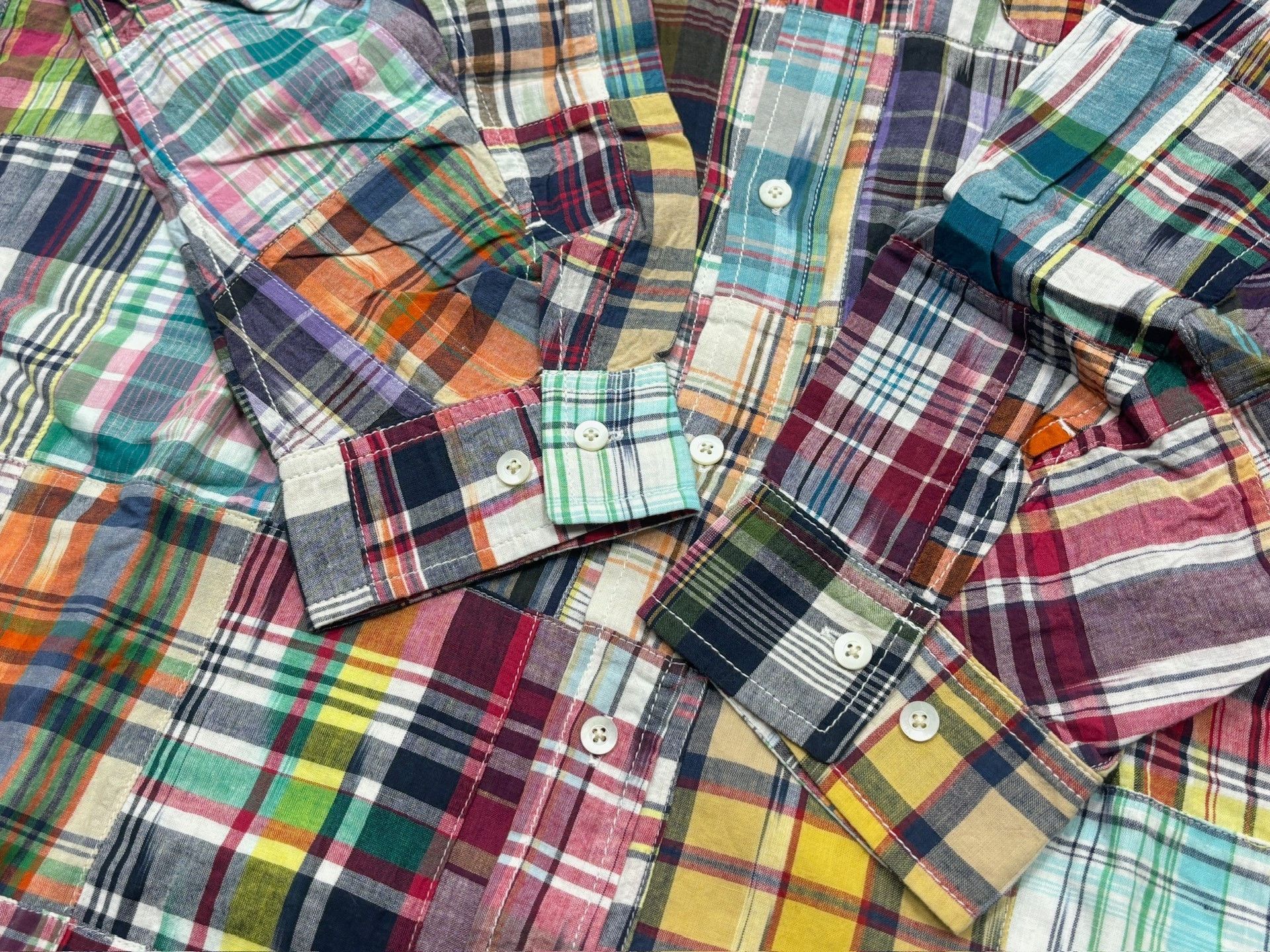 Beams Japan BROCHURE Madras Patchwork Shirt Size US L / EU 52-54 / 3 - 7 Thumbnail
