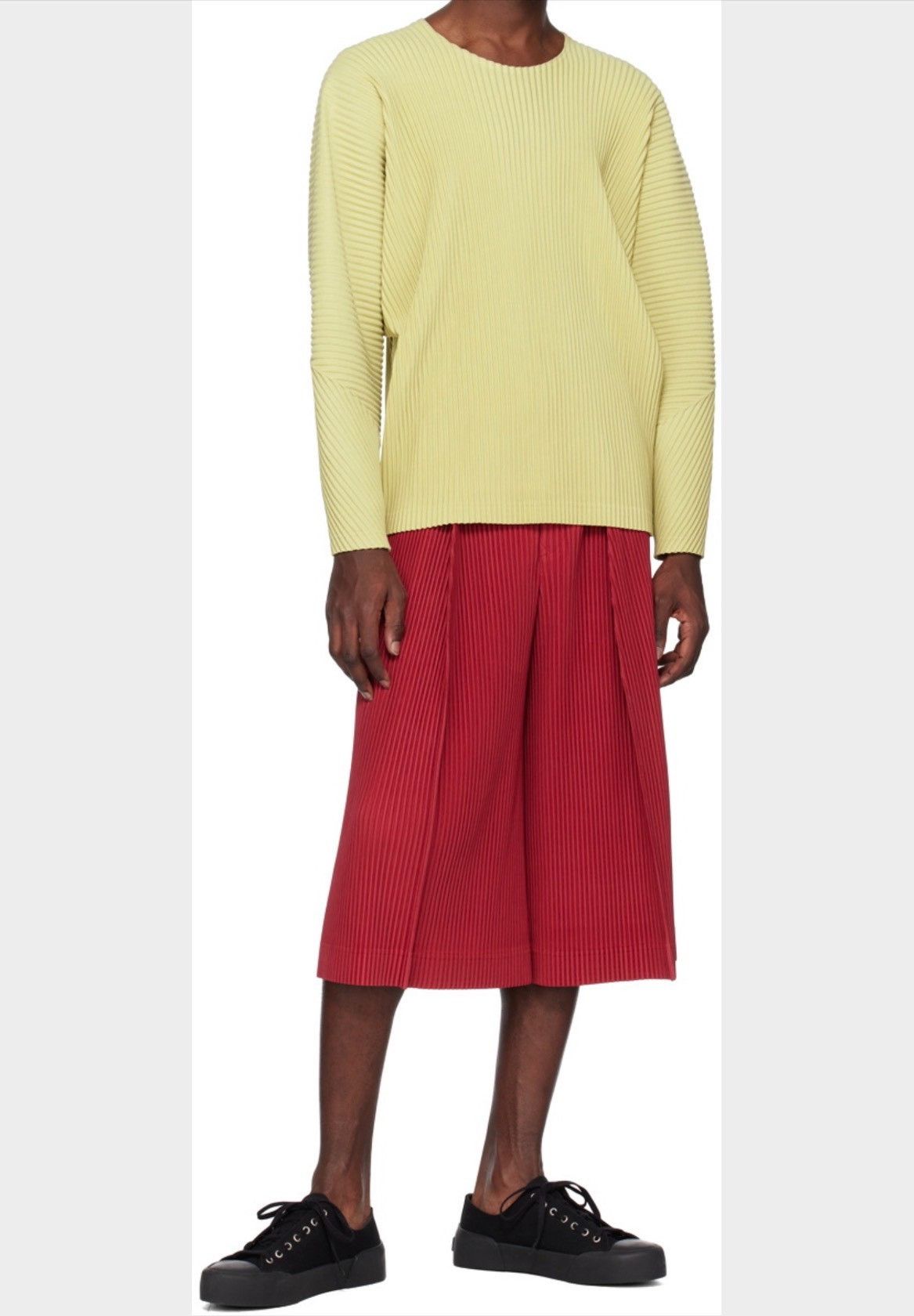 Issey Miyake Issey Miyake Pleated Wide-Leg Cropped Pants Size US 26 / EU 42 - 3 Thumbnail