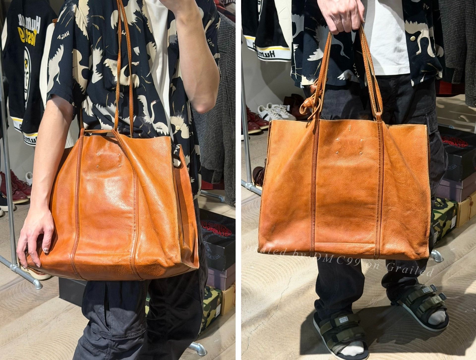 Maison Margiela Maison Margiela Martin Margiela Era Distressed Leather Tote Size ONE SIZE - 2 Thumbnail