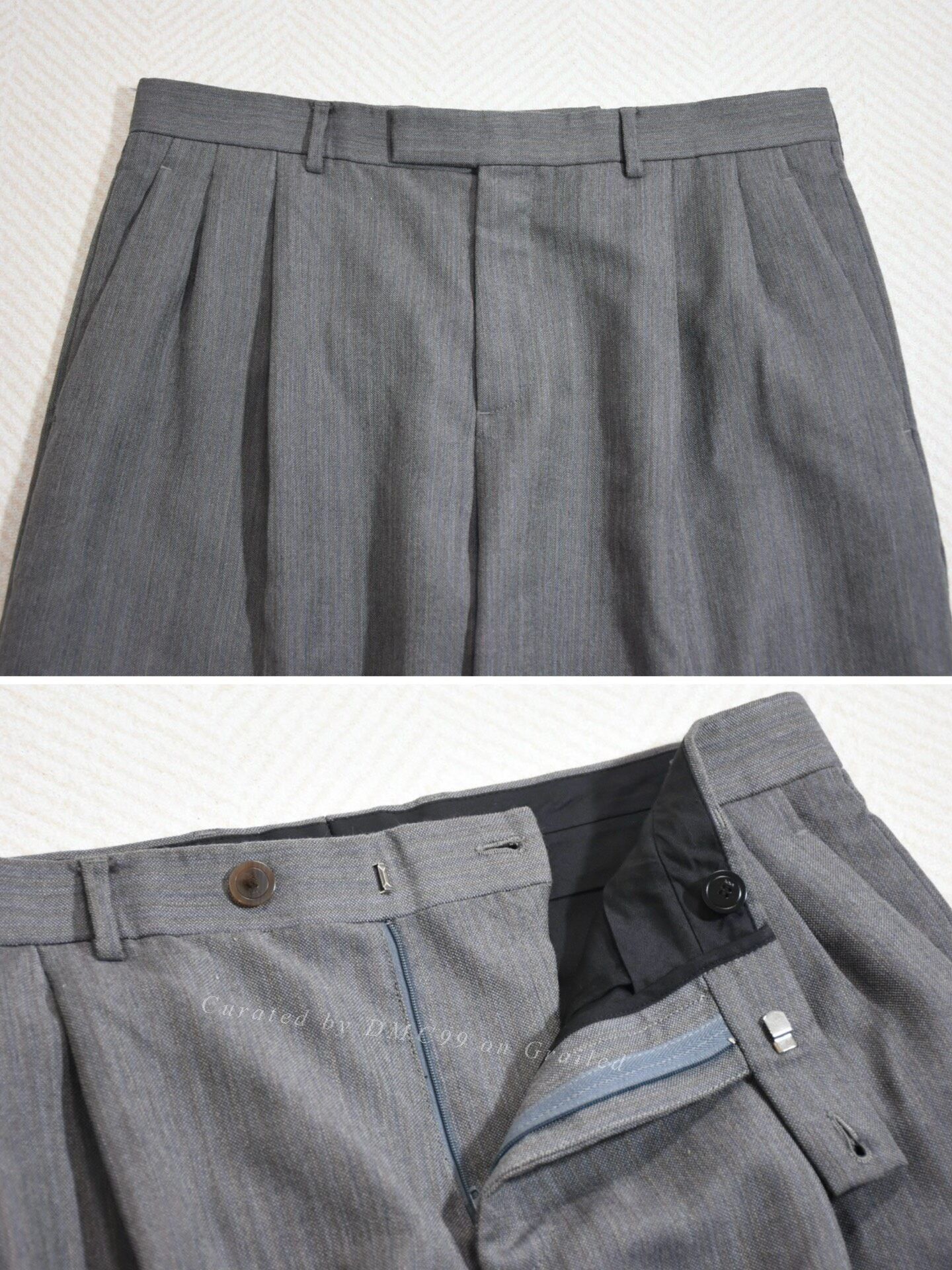 Dior Dior Grey Wool Relaxed Taper Trousers Size US 33 - 4 Thumbnail