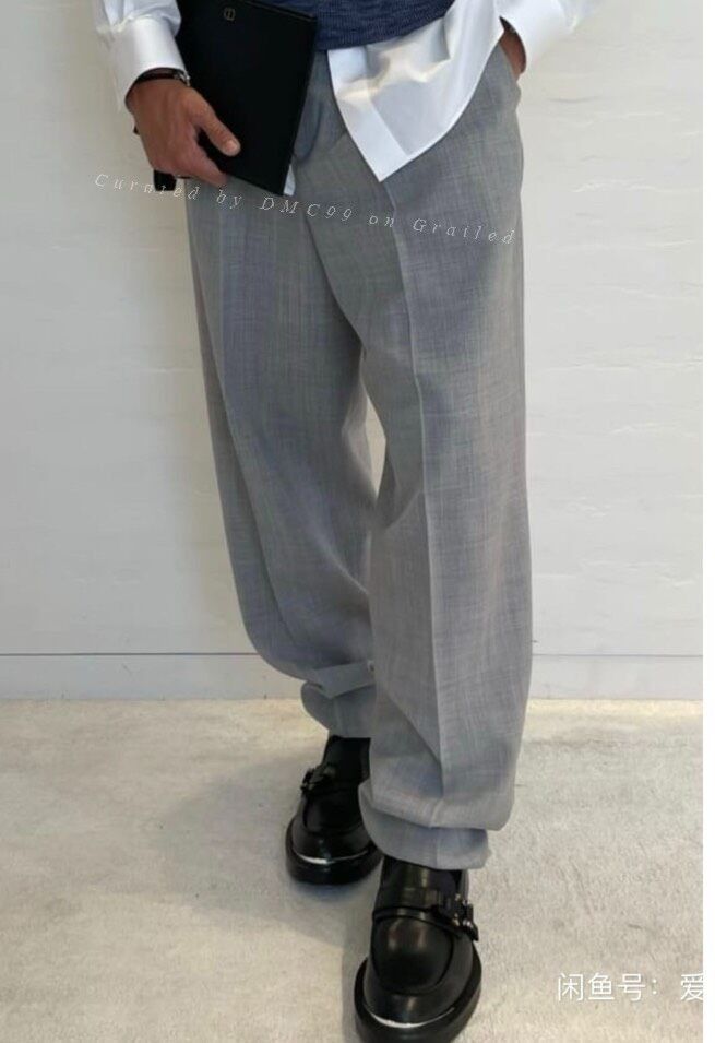 Dior Dior Grey Wool Relaxed Taper Trousers Size US 33 - 3 Thumbnail