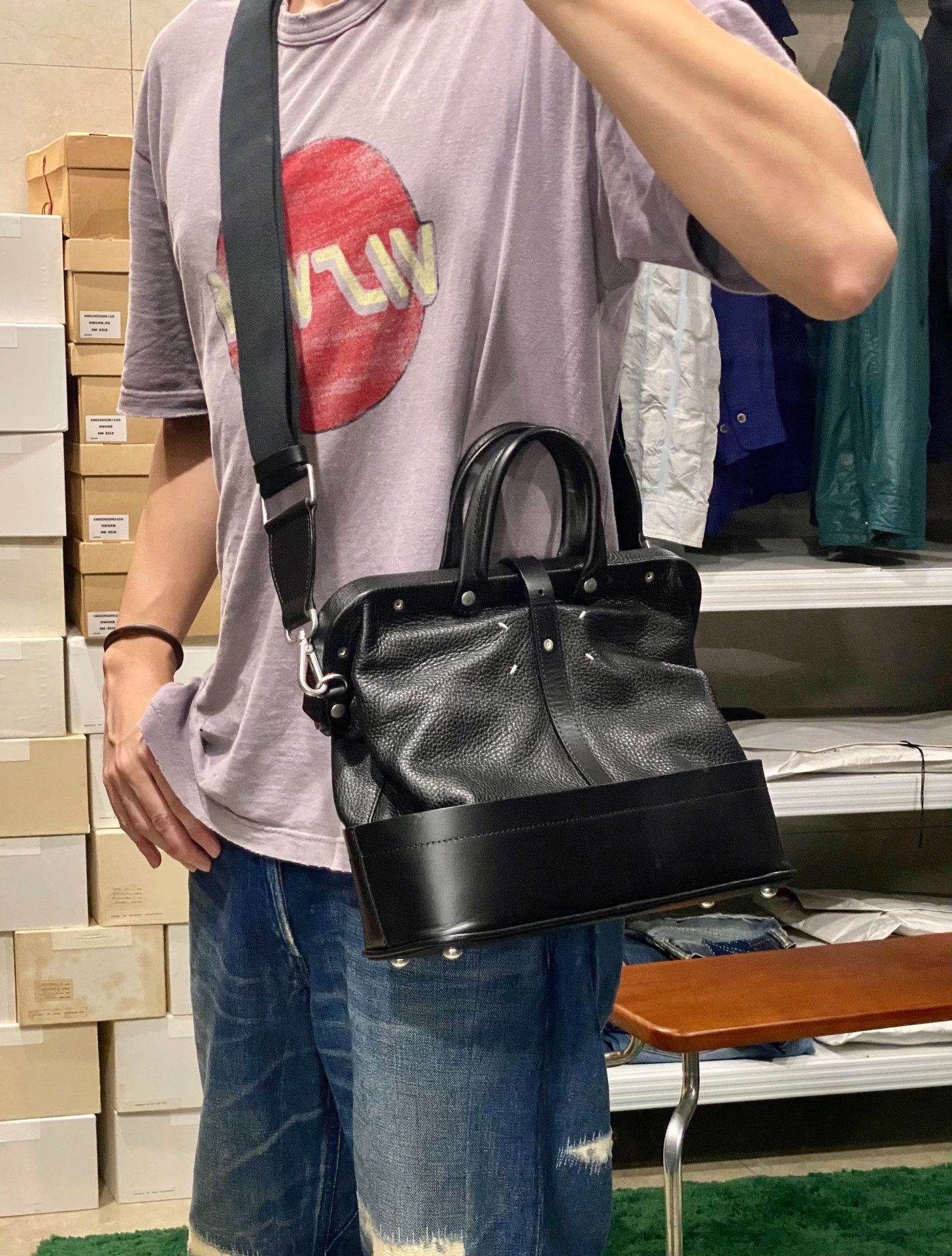 Maison Margiela Maison Margiela Bowling Leather Bag Size ONE SIZE - 2 Thumbnail