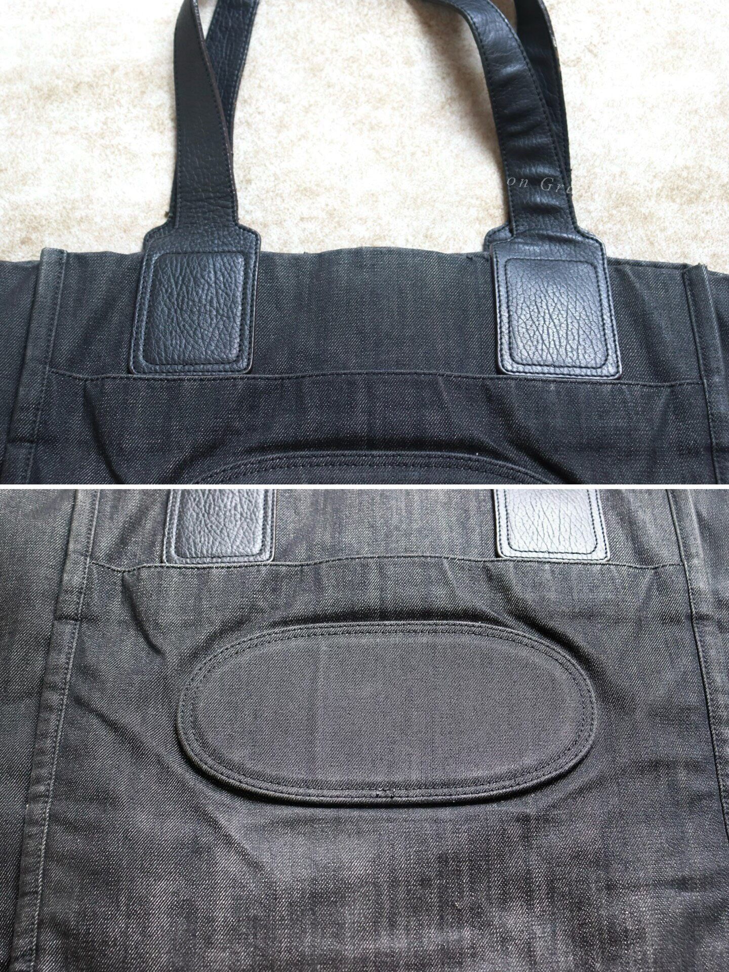 Maison Margiela Maison Margiela Denim Tote Leather Trim Size ONE SIZE - 6 Thumbnail