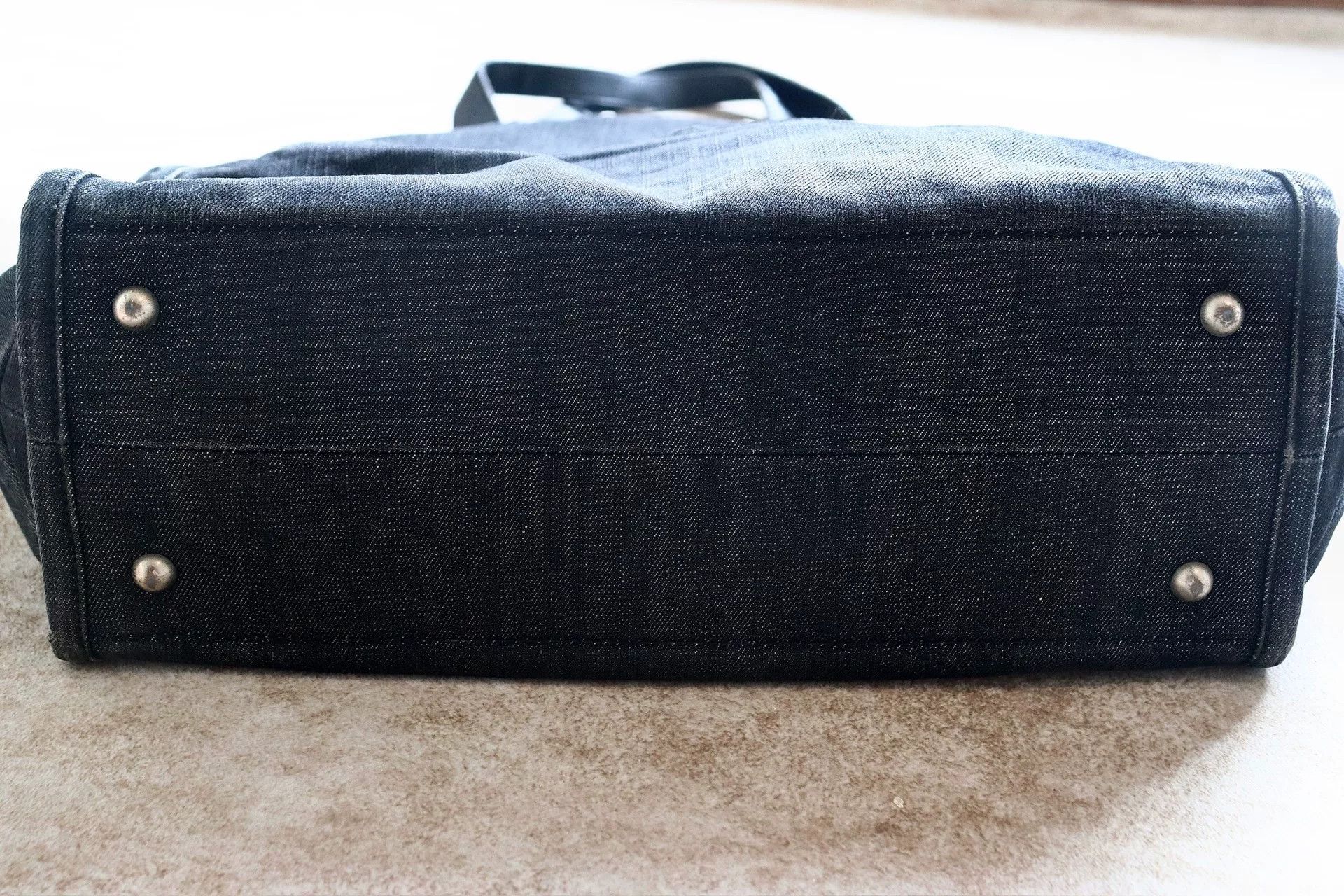 Maison Margiela Maison Margiela Denim Tote Leather Trim Size ONE SIZE - 8 Thumbnail