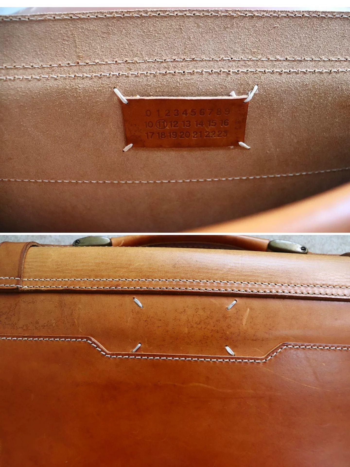 Maison Margiela Maison Margiela Crazy Horse Leather Briefcase Size ONE SIZE - 8 Thumbnail